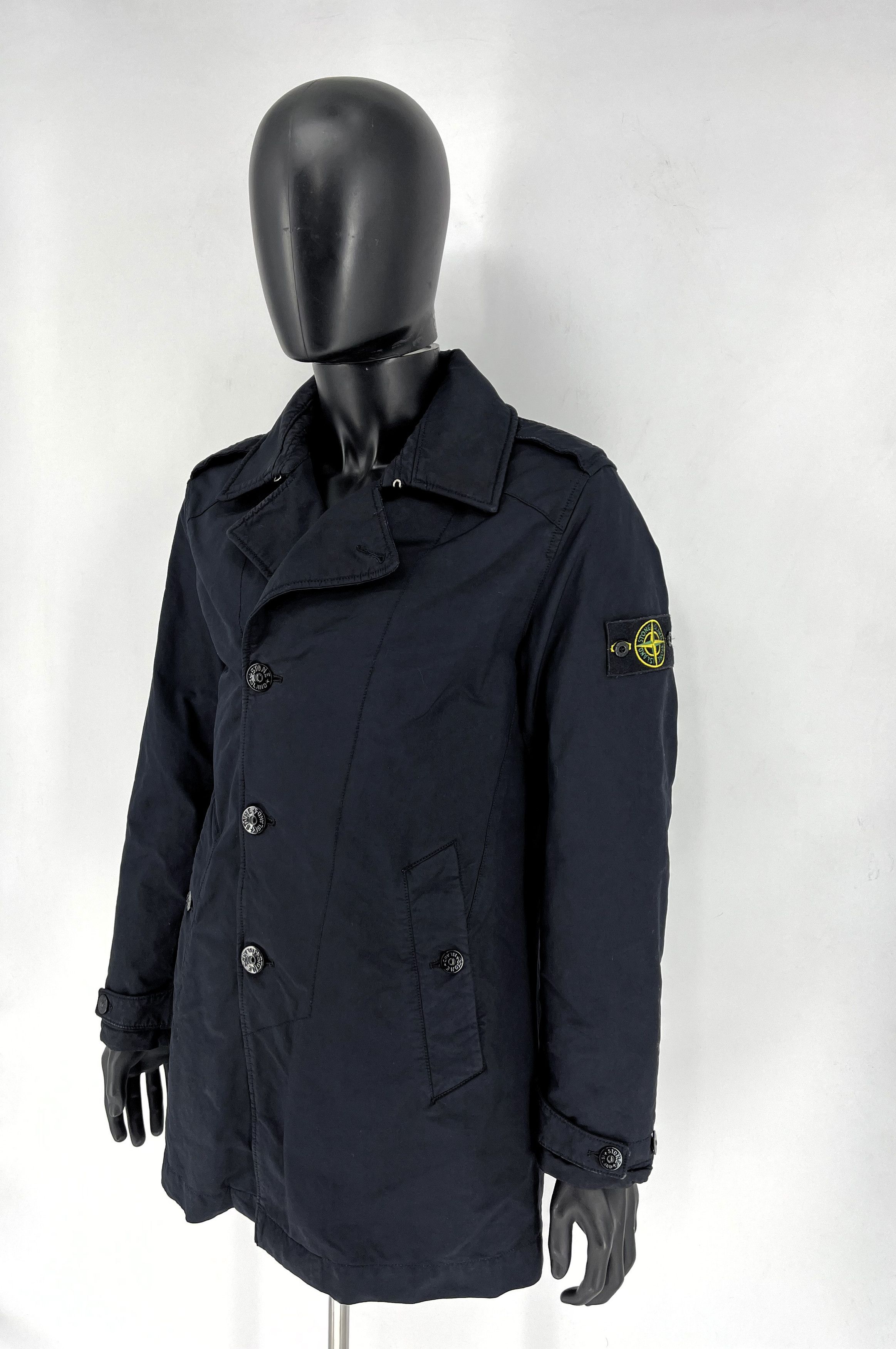 Stone Island Streetwear Vintage Stone Island DAVID TC Peacoat Trench Coat Jacket Navy Grey Grailed