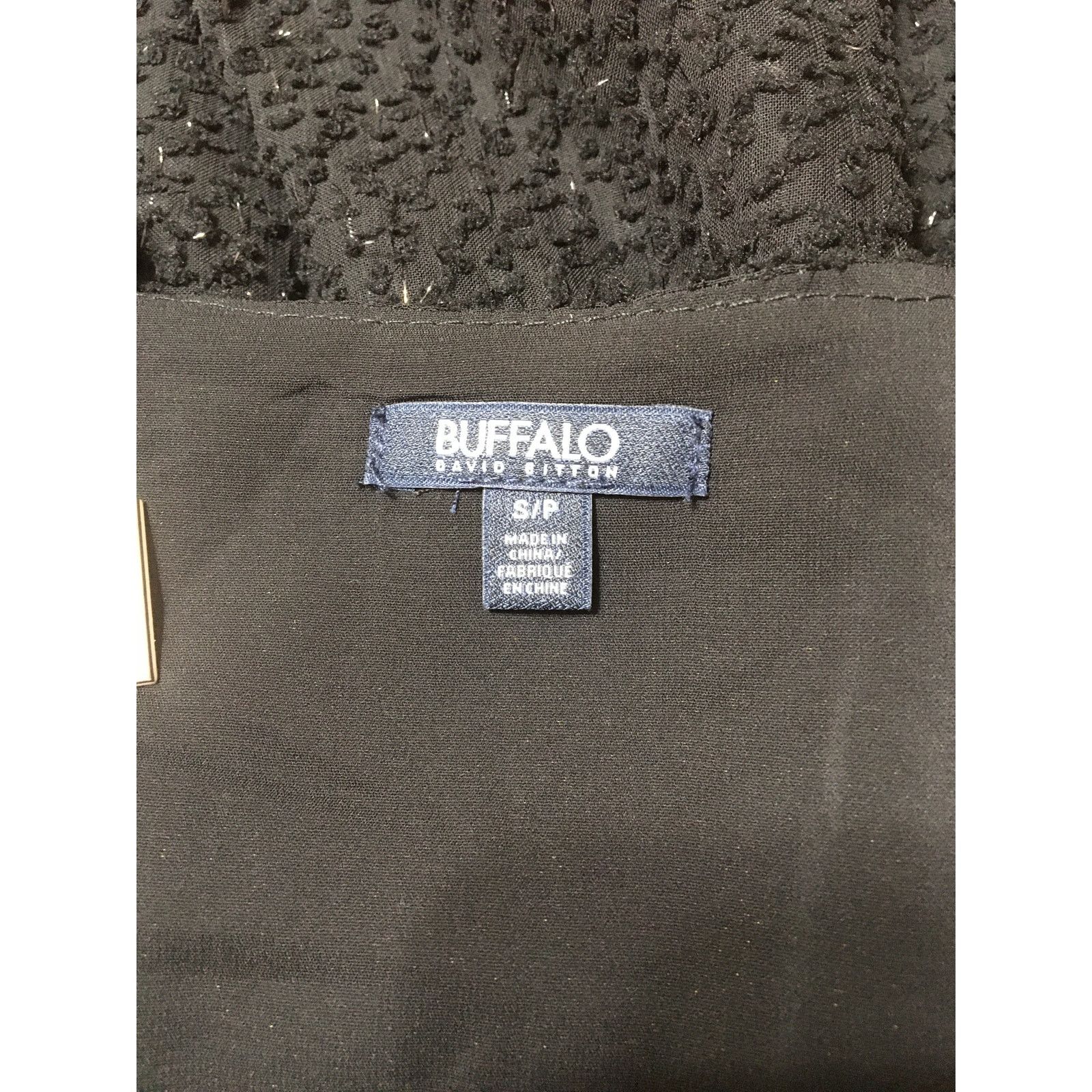 Buffalo David Bitton NWT Buffalo David Bitton Small Top Black Wrap Waist Ruffles Size S / US 4 / IT 40 - 3 Thumbnail