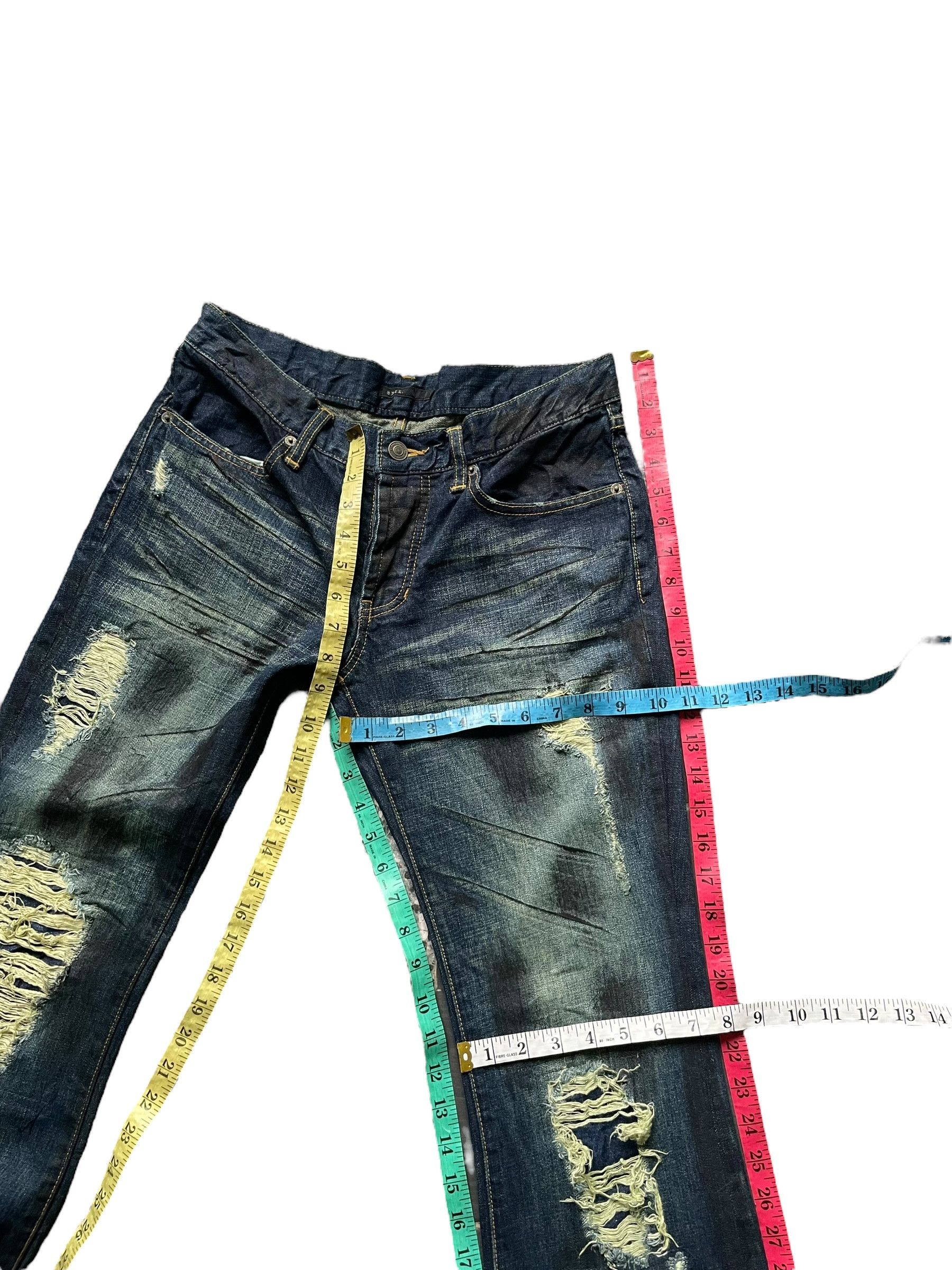 Japanese Brand Seil Flare Distresed Denim Size 31" - 9 Thumbnail