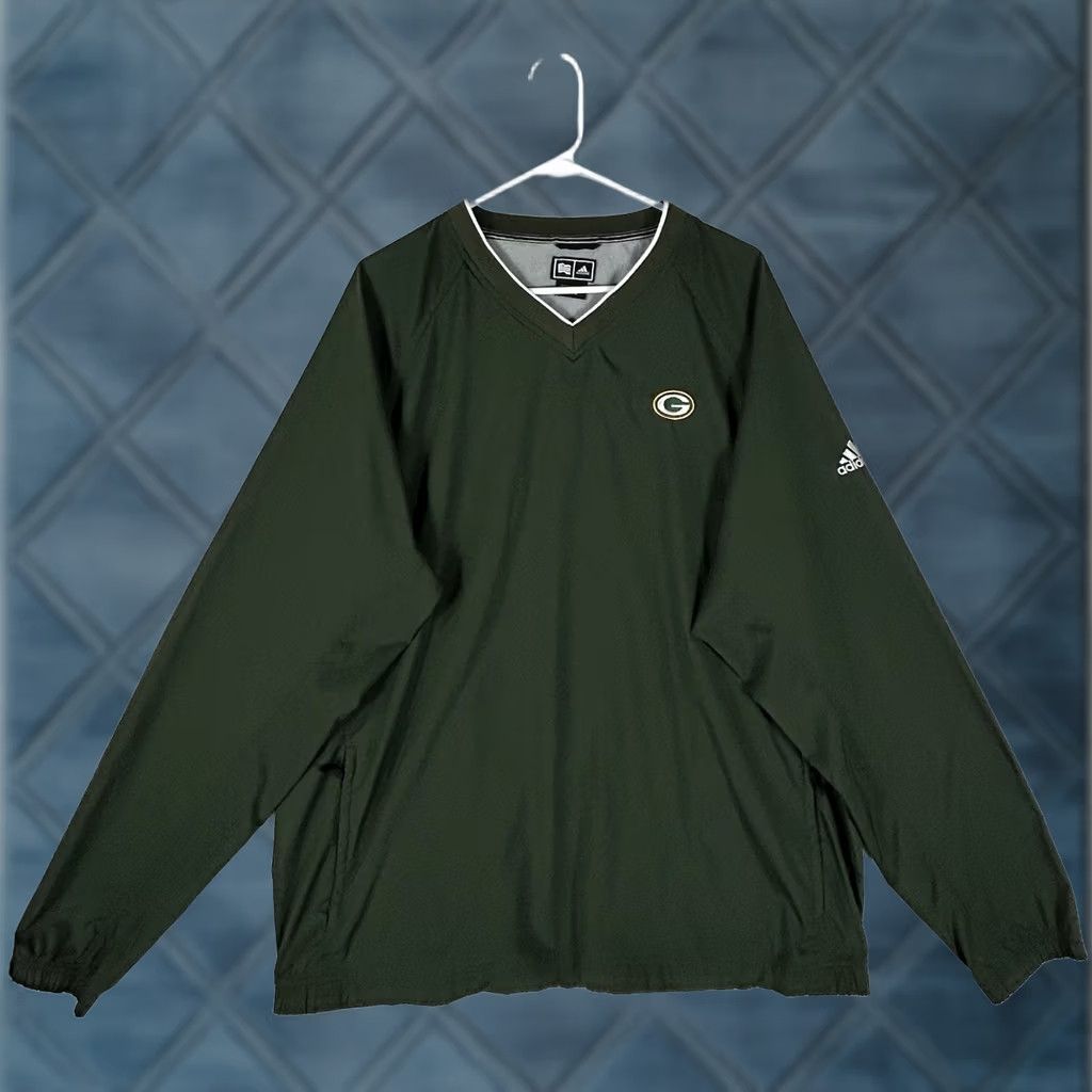 Adidas Adidas NFL Green Bay Packers ClimaProof Windbreaker Mens XL Dark Green Pullover Jacket Size US XL / EU 56 / 4 - 1 Thumbnail