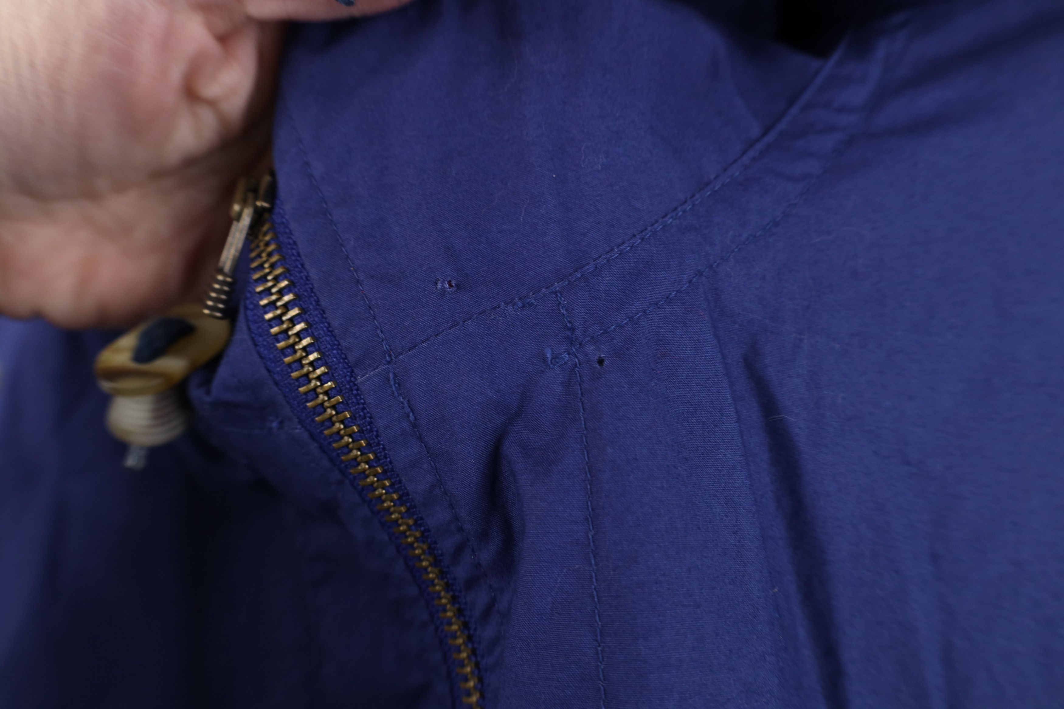 Eddie Bauer Vintage 90s Eddie Bauer Cotton Half Zip Hooded Jacket Blue Size US XL / EU 56 / 4 - 4 Thumbnail