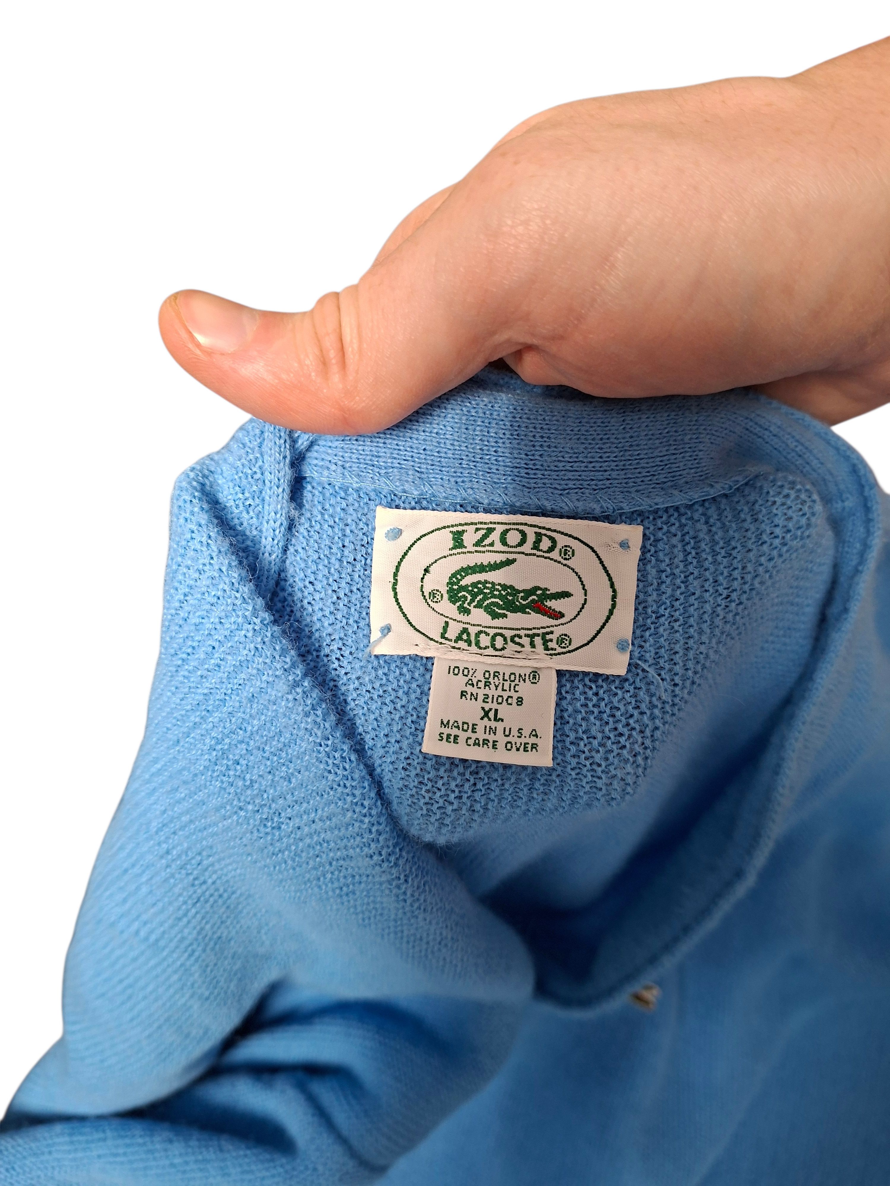 Lacoste IZOD LACOSTE VINTAGE LUXURY OLDMONEY MADE IN USA CARDIGAN Size US XL / EU 56 / 4 - 4 Thumbnail
