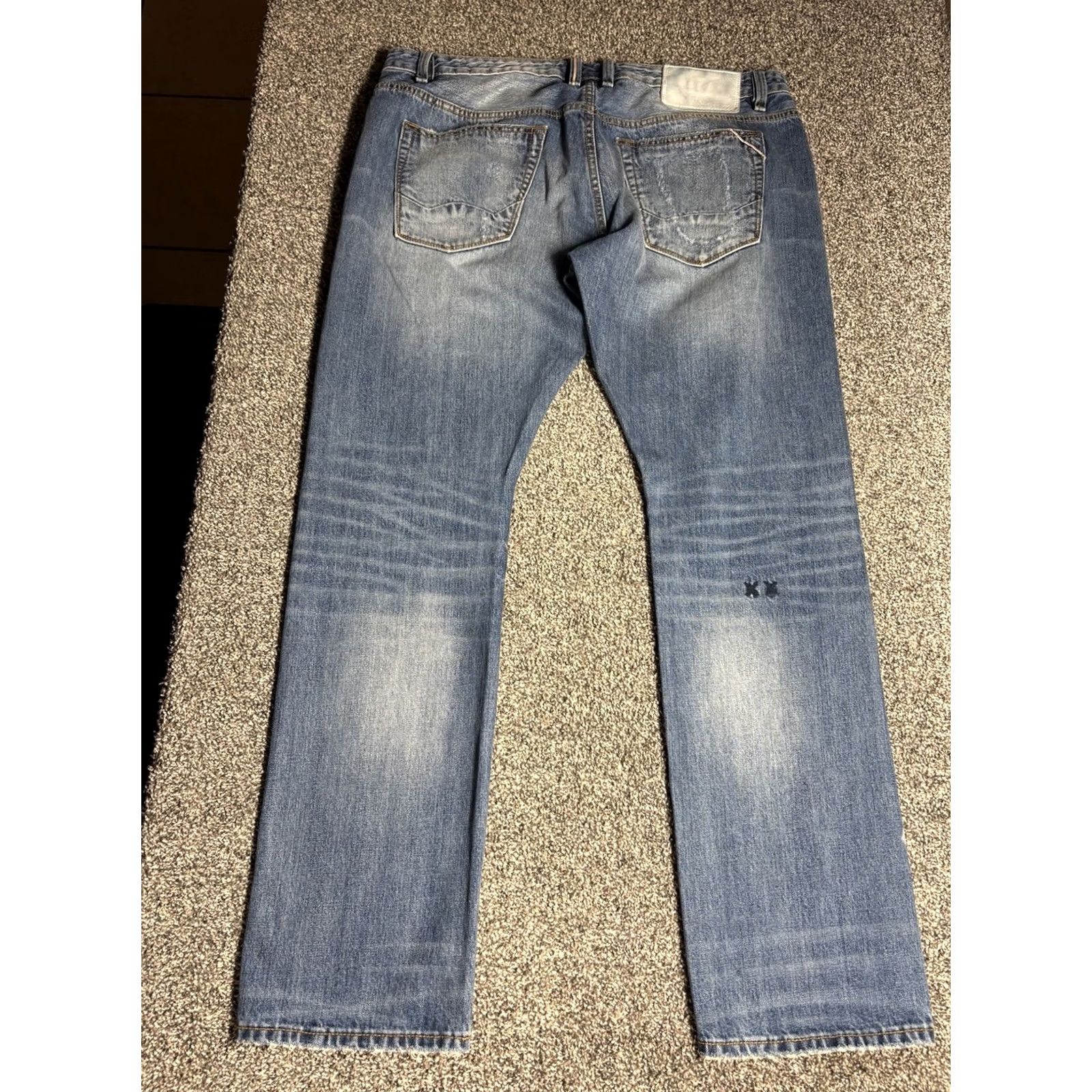 Cult Of Individuality Cult Of Individuality Jeans Mens 40x34 Selvedge Japanese Greaser Patchwork Denim Straight 5-Pocket Blue Size US 40 / EU 56 - 7 Thumbnail