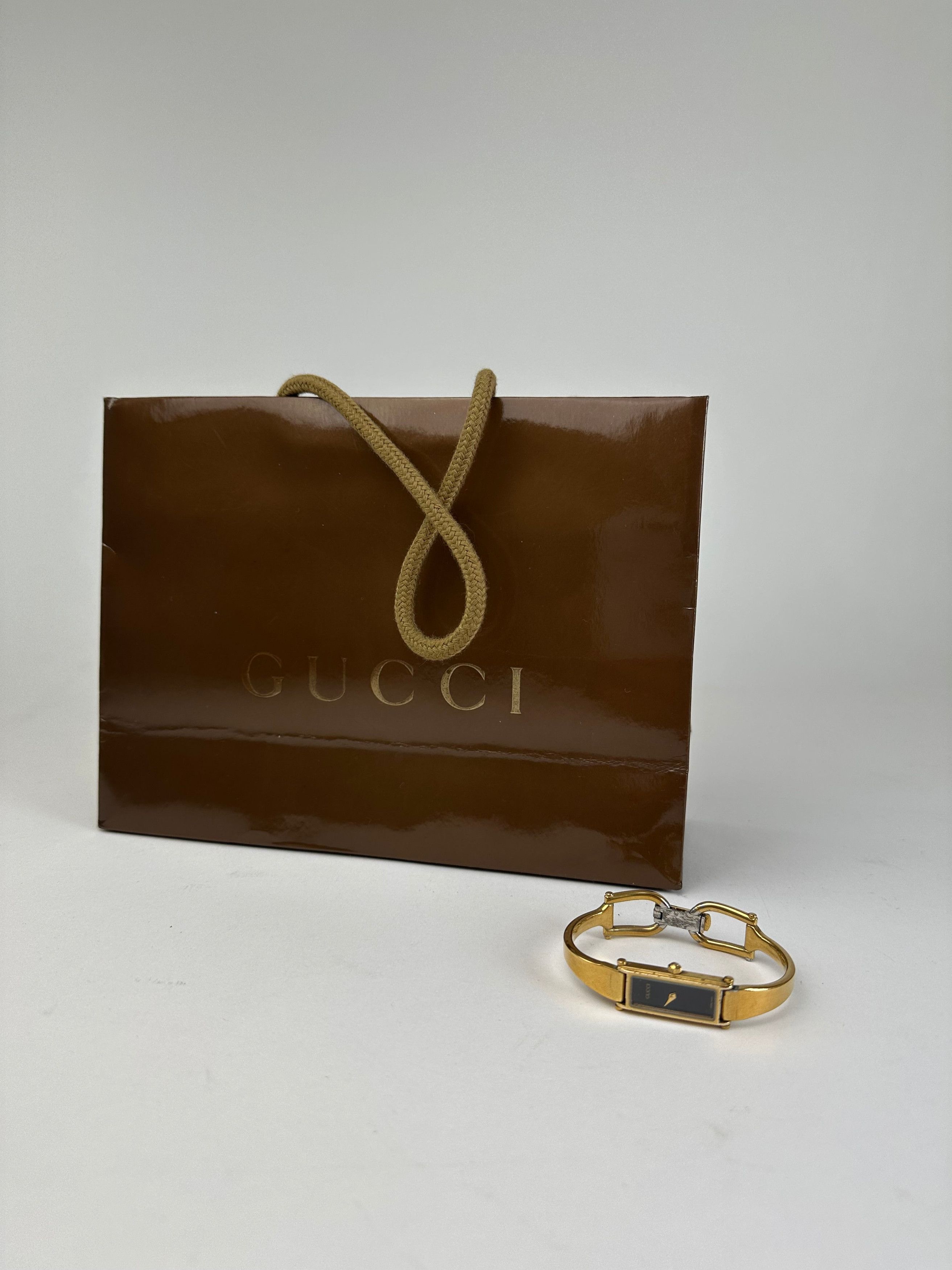 Gucci Vintage Gold-Tone Bangle Ladies Watch Model 1500L Size ONE SIZE - 1 Thumbnail
