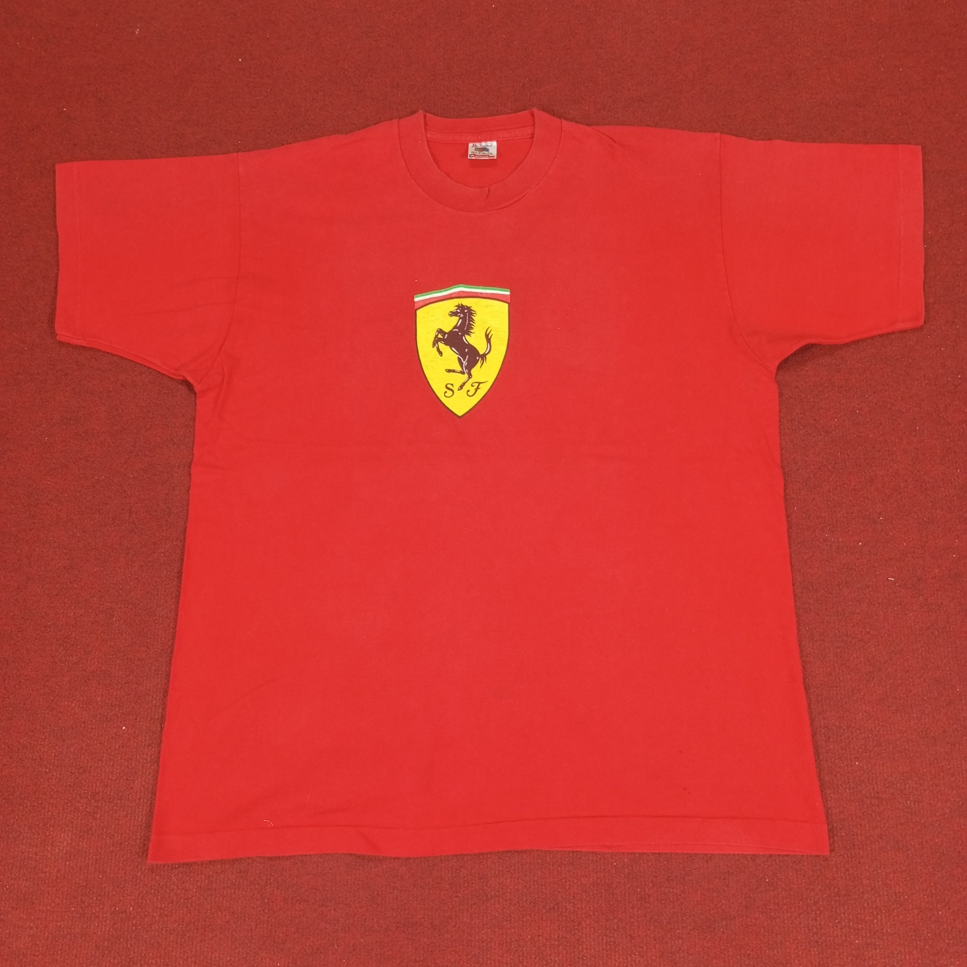 Ferrari × Vintage Ferrari Luxury Motorsports Logo Design Vintage Tshirt Size US XL / EU 56 / 4 - 1 Thumbnail