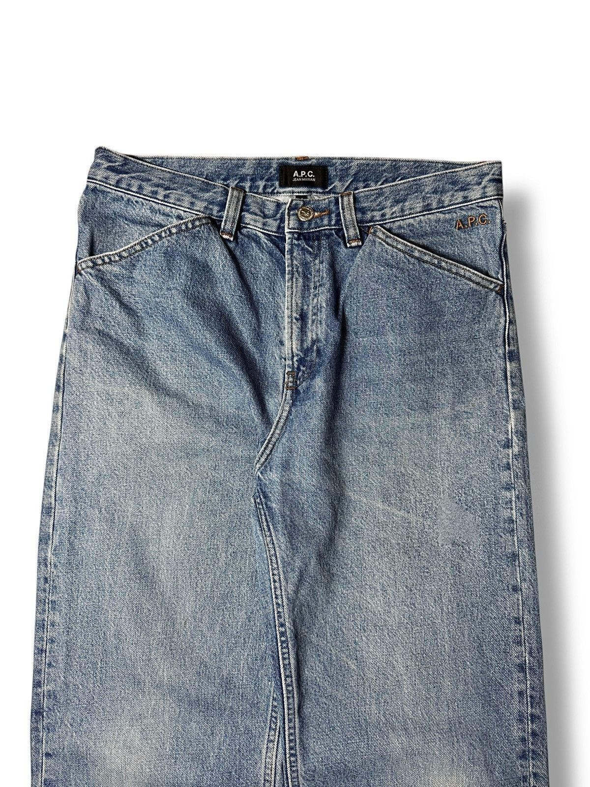 A.P.C. APC Jeans Martin Washed Indigo Straight Leg Denim Size US 29 - 2 Thumbnail