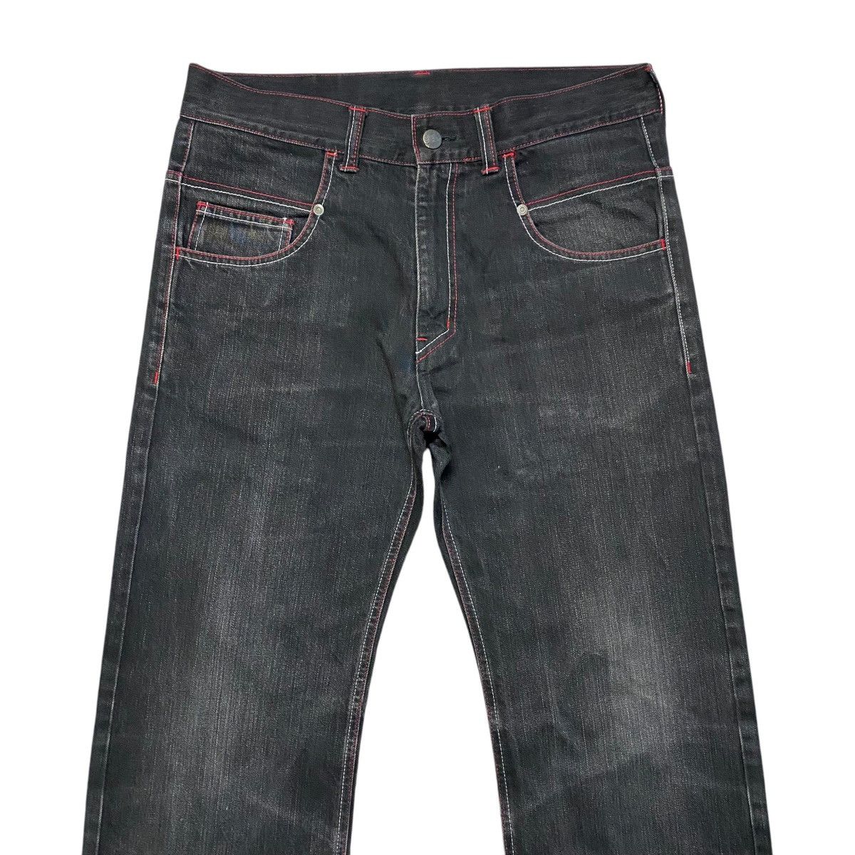 FTC Ftc Black Denim Jeans Red Stitch Size US 34 / EU 50 - 3 Thumbnail