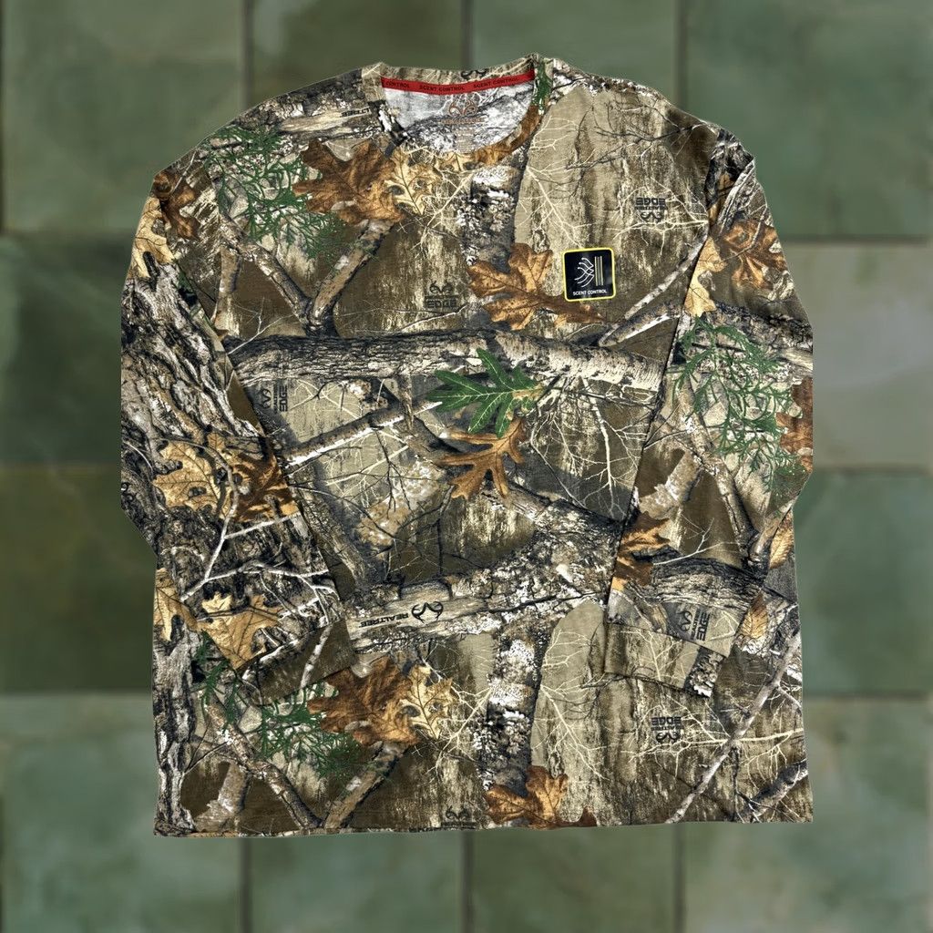 Realtree Realtree Mens 3XL Brown Camouflage Long Sleeve Hunting Tee Top Shirt Size US XXL / EU 58 / 5 - 1 Thumbnail