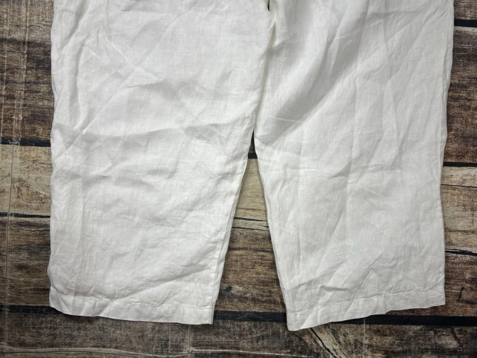 Other JM Collection Pants Womens Size 18 39x21 Linen White Size 40" / US 18 - 6 Thumbnail