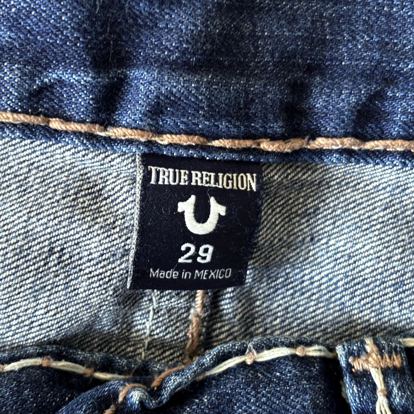 True Religion VINTAGE True Religion Geno No Flap Cable Stitch Jeans W29” L34” Relaxed Slim Mens Blue Size US 29 - 6 Thumbnail