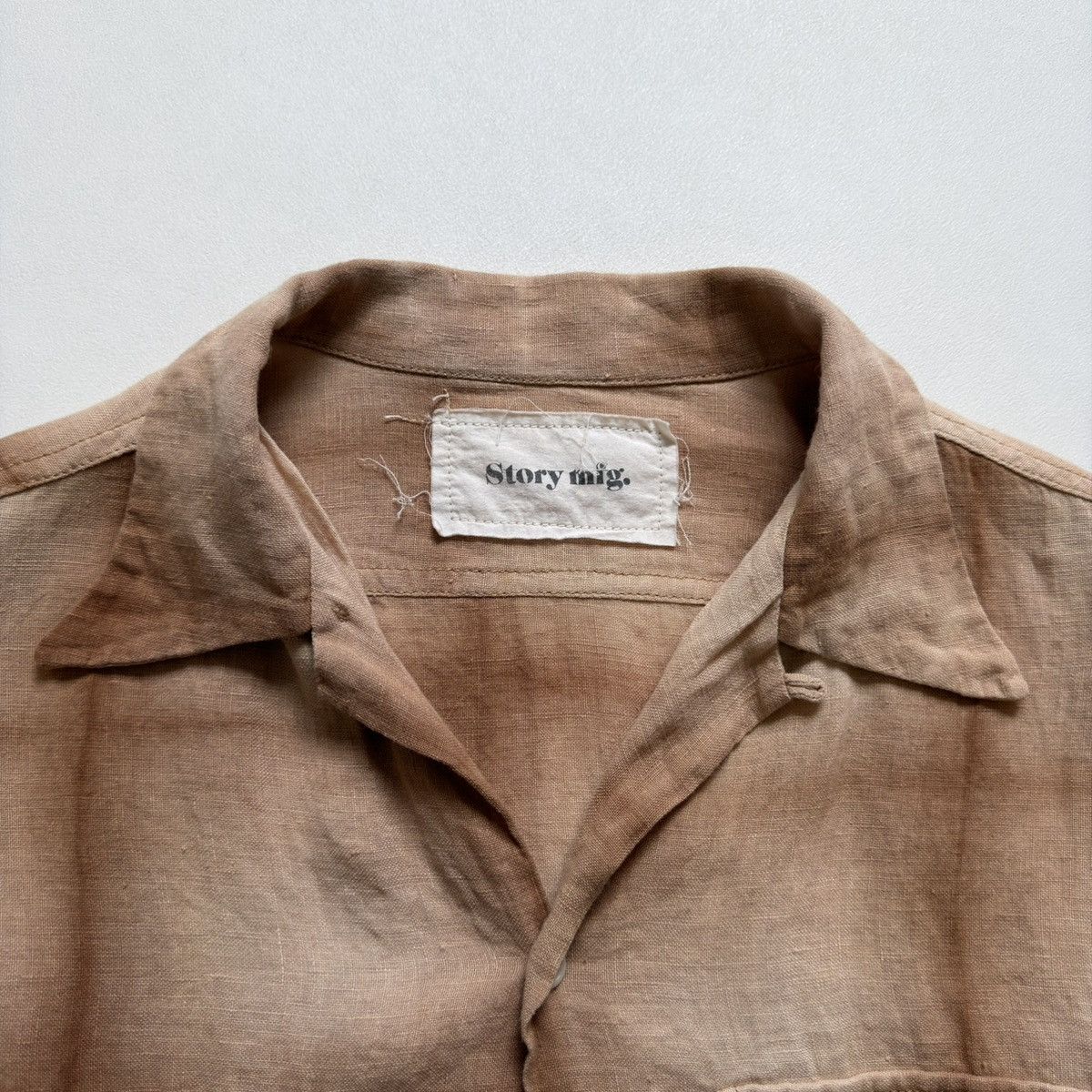 Story Mfg. Brown/Beige ‘Peace Tie Dye’ Print Shirt Size US S / EU 44-46 / 1 - 4 Thumbnail
