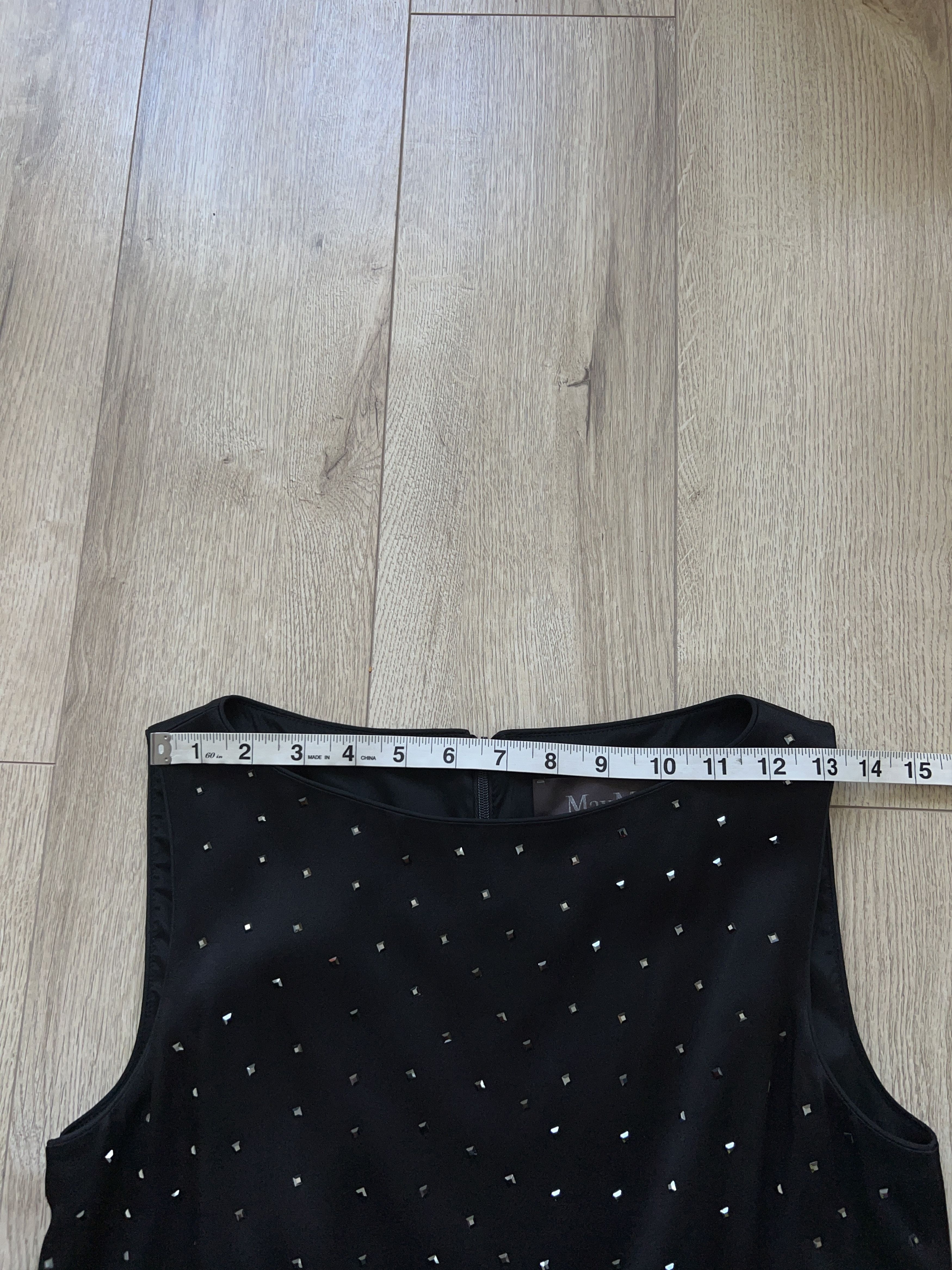 Designer × Max Mara MAX MARA New Collection Dress Black Sleeveless Knee Length Size M / US 6-8 / IT 42-44 - 7 Thumbnail