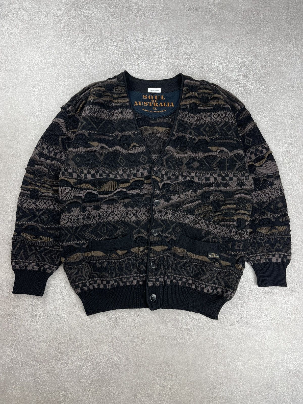 Coogi × Vintage Vintage Coogi Soul of Australia Knit Sweater Cardigan Size US XL / EU 56 / 4 - 1 Thumbnail