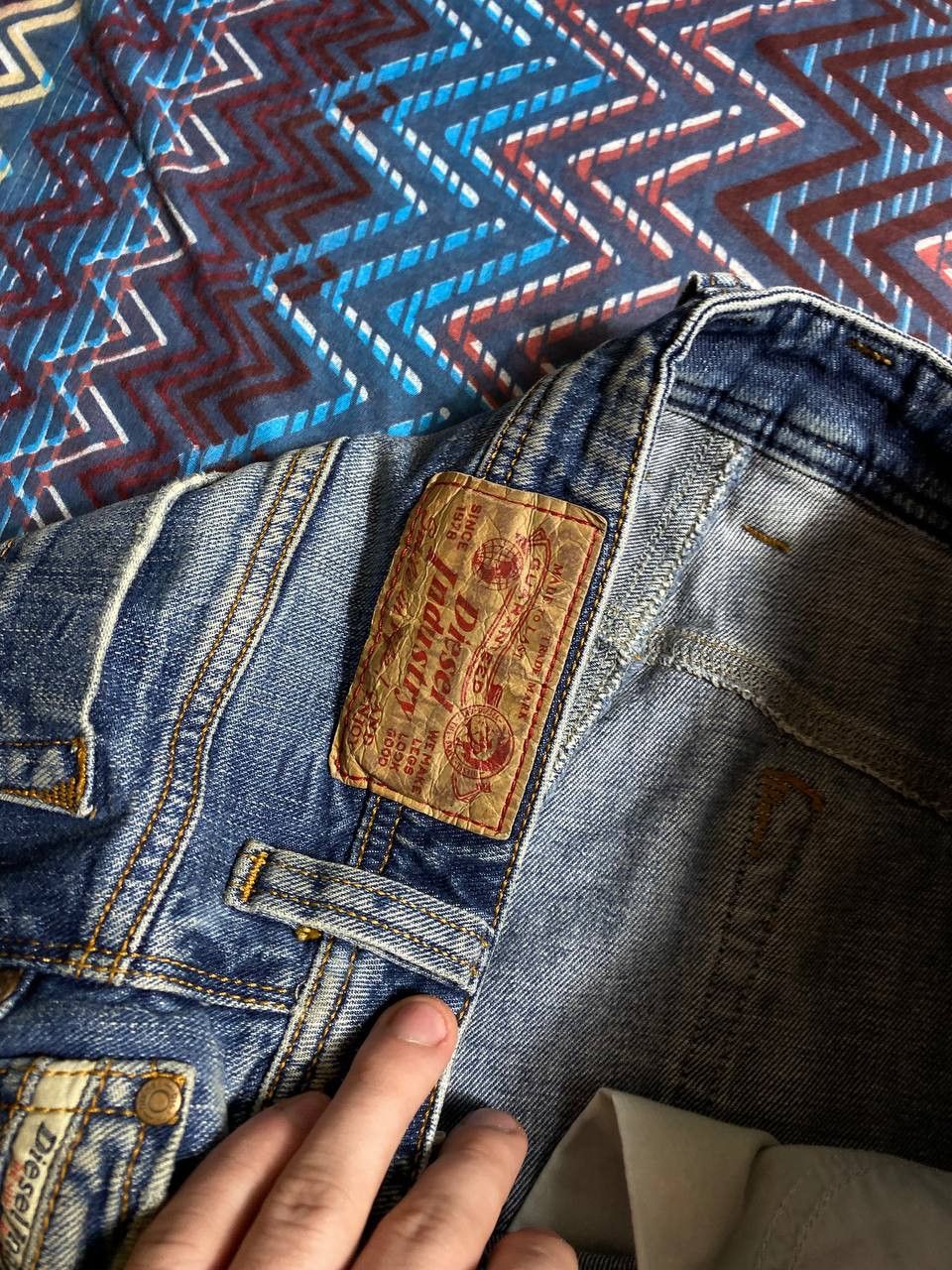 Diesel × Vintage DIESEL🔥THRASHED DISTRESSED DENIM Size US 30 / EU 46 - 4 Thumbnail