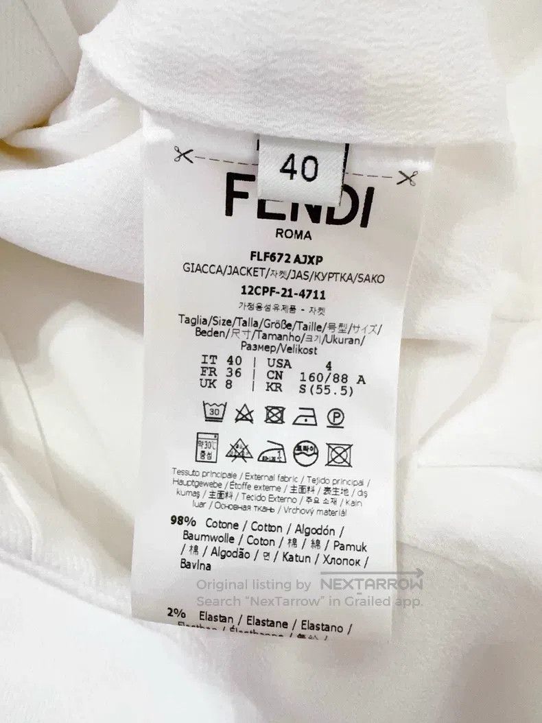 Fendi Fendi White Jacket Size XS / US 0-2 / IT 36-38 - 4 Thumbnail