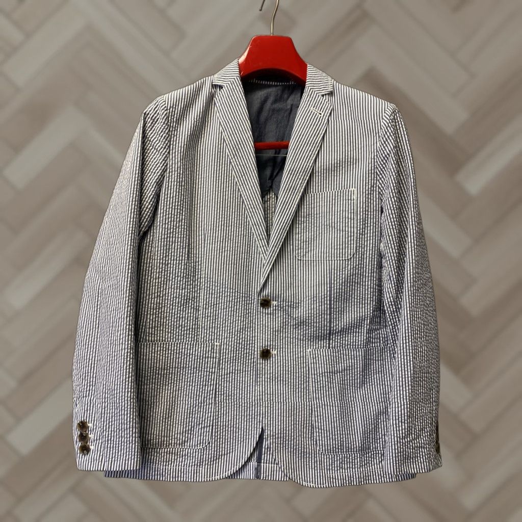 Gap GAP SEERSUCKER LIGHT GRAY STRIPES SUMMER SPORT COAT JACKET MEN'S S NICE /149-15 Size US S / EU 44-46 / 1 - 1 Thumbnail