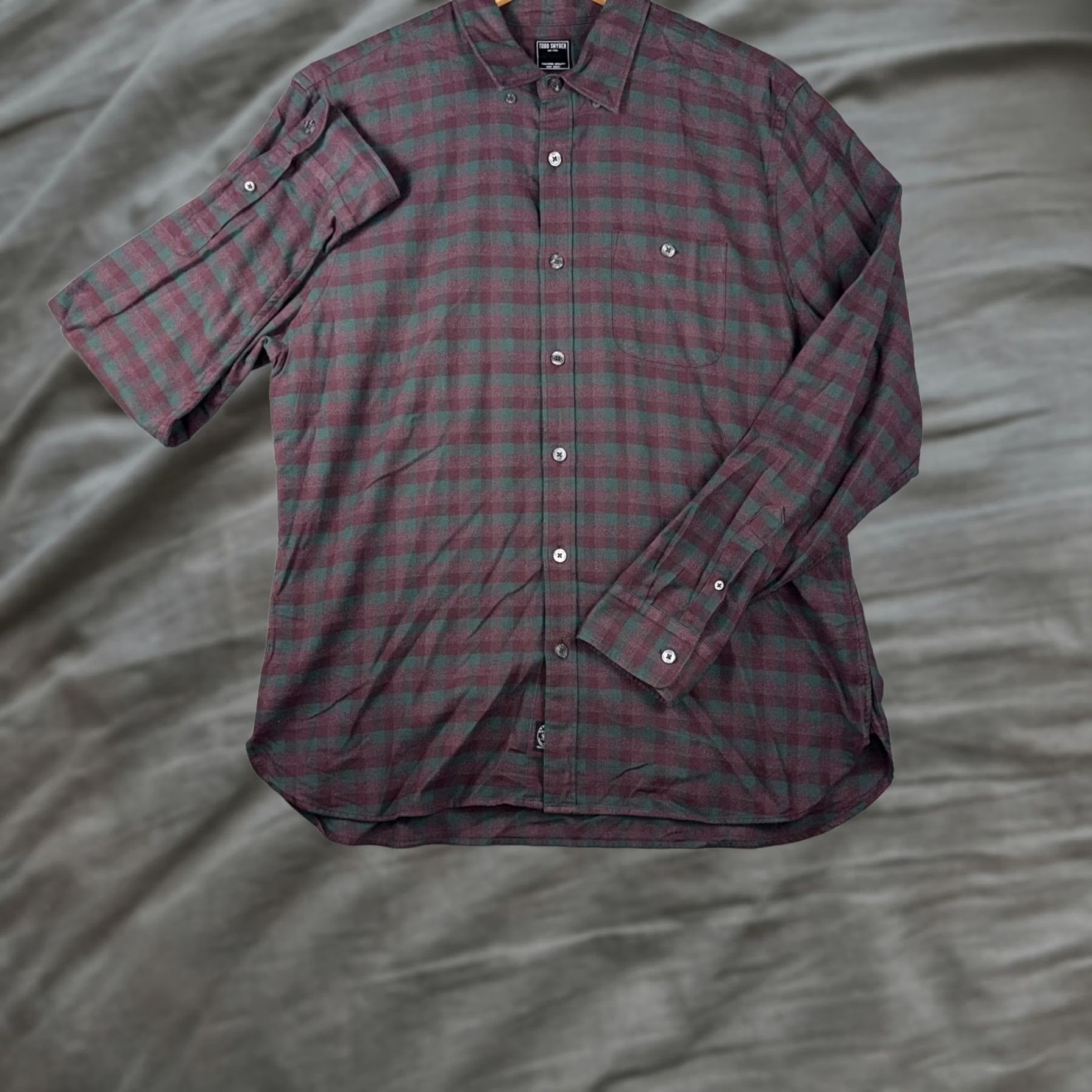 Todd Snyder Todd Snyder Shirt Men's XL Red Green Plaid Flannel Button Front Long Sleeve Size US XL / EU 56 / 4 - 1 Thumbnail