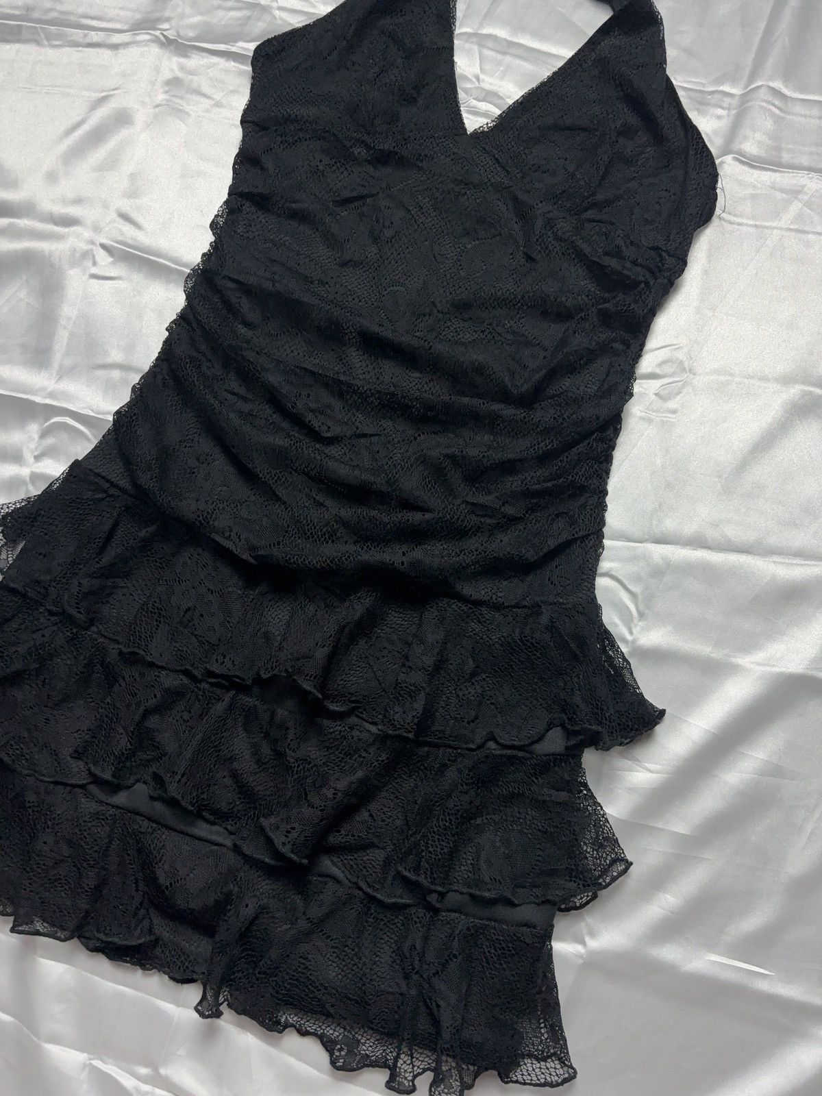 Vintage Super sexy micro mini lace coquette style vintage dress Size S / US 4 / IT 40 - 4 Thumbnail