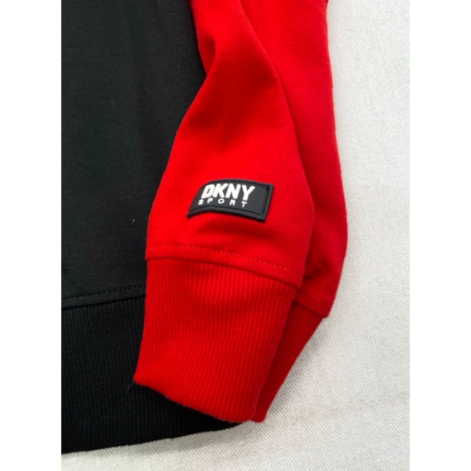 DKNY DKNY Pullover 1/4 Zip Sport Sweater Womens S Red Black Grey NWT 3247 Size S / US 4 / IT 40 - 3 Thumbnail