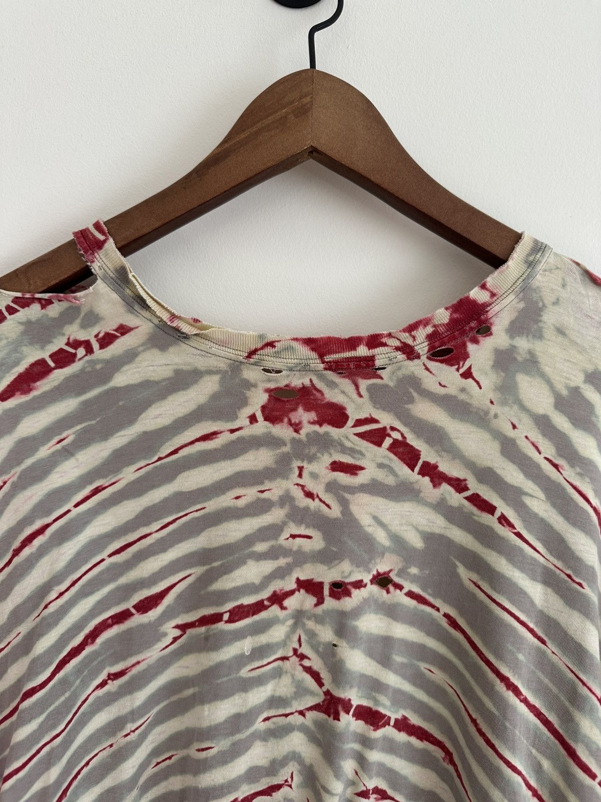 Other Shredded Tie Dye Stripe Tee - Destroyed Punk Grunge XL Size US L / EU 52-54 / 3 - 4 Thumbnail