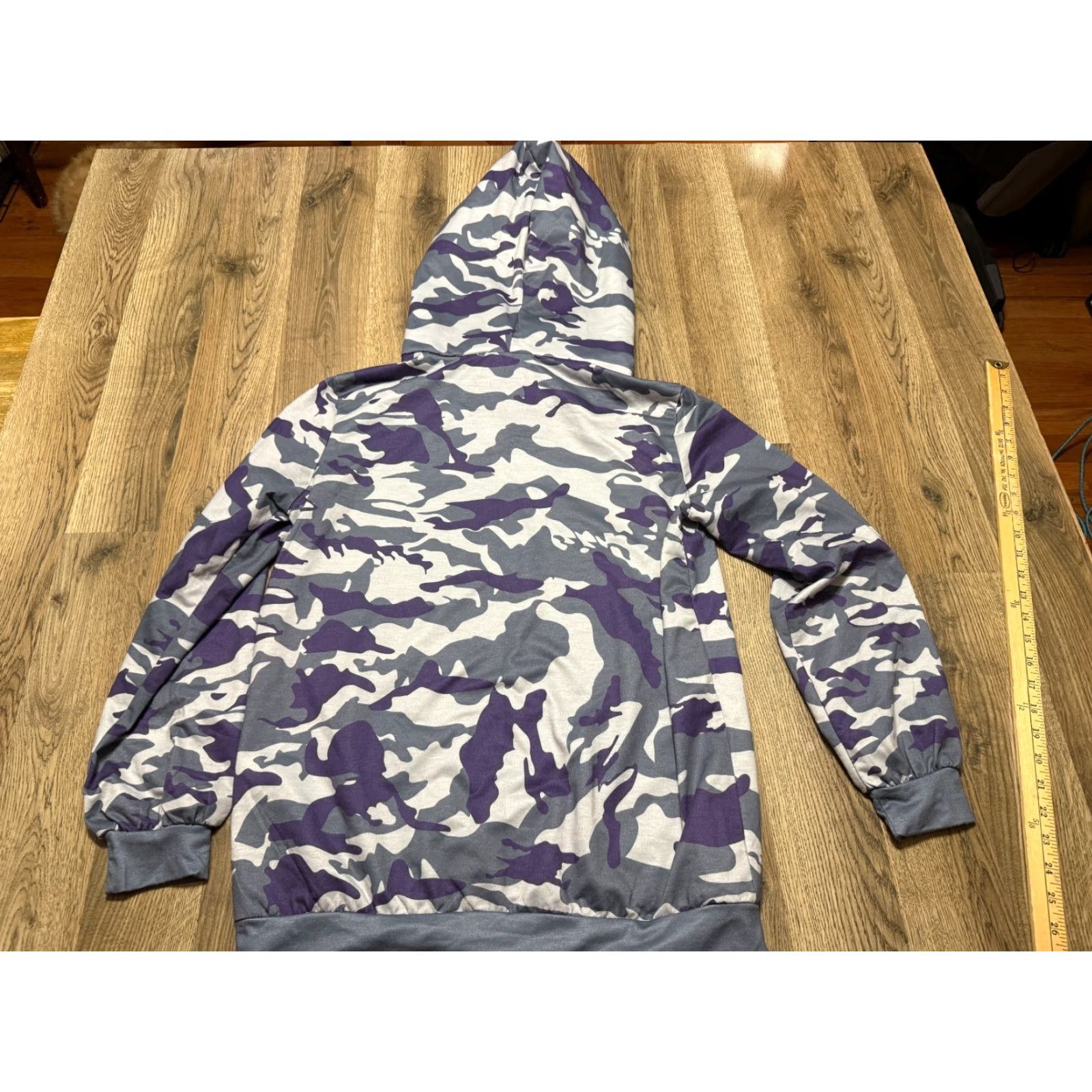 Vintage Misslook Hoodie Women’s Size S Pullover Camouflage Purple Gray White Long Sleeve Casual Activewear Knit Pullover Mens Womens Girls Boys Size S / US 4 / IT 40 - 2 Thumbnail