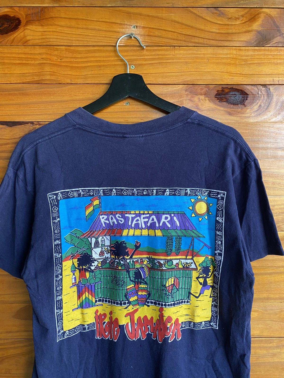 Vintage Vintage 90s Rasta Farm Negril Jamaica Graphic T-Shirt | Size US M / EU 48-50 / 2 - 14 Thumbnail