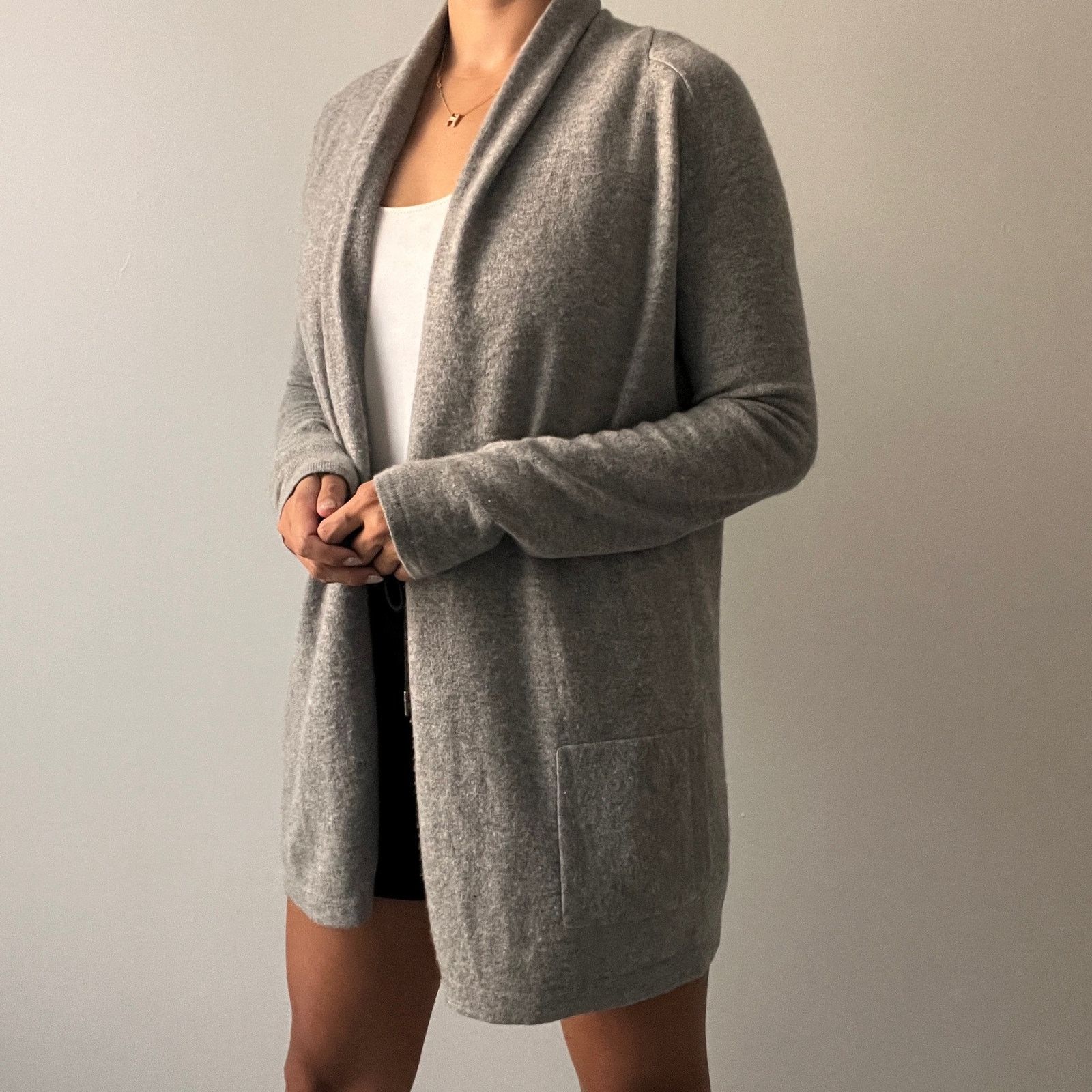 Theory Theory Womens Gray Open Cardigan 100% Cashmere Size S Size S / US 4 / IT 40 - 11 Thumbnail