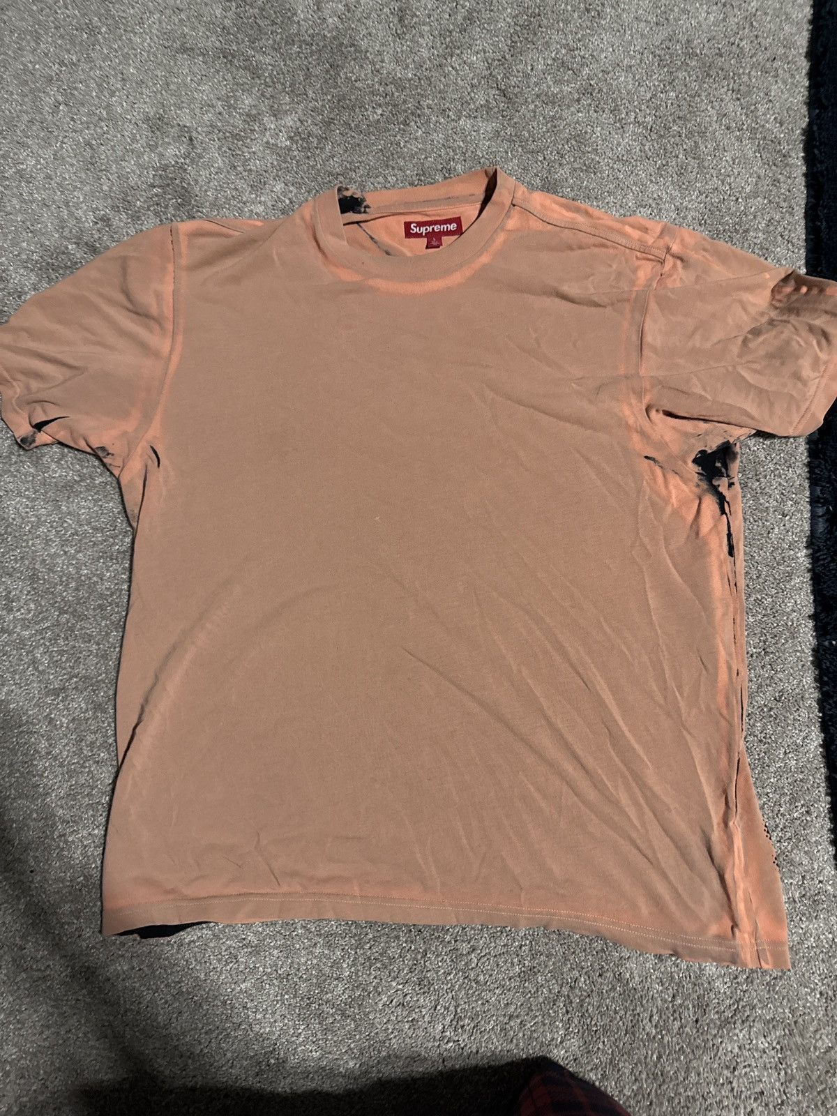 Supreme Supreme Peach/Orange with Black Inking Tee Large Size US L / EU 52-54 / 3 - 3 Thumbnail