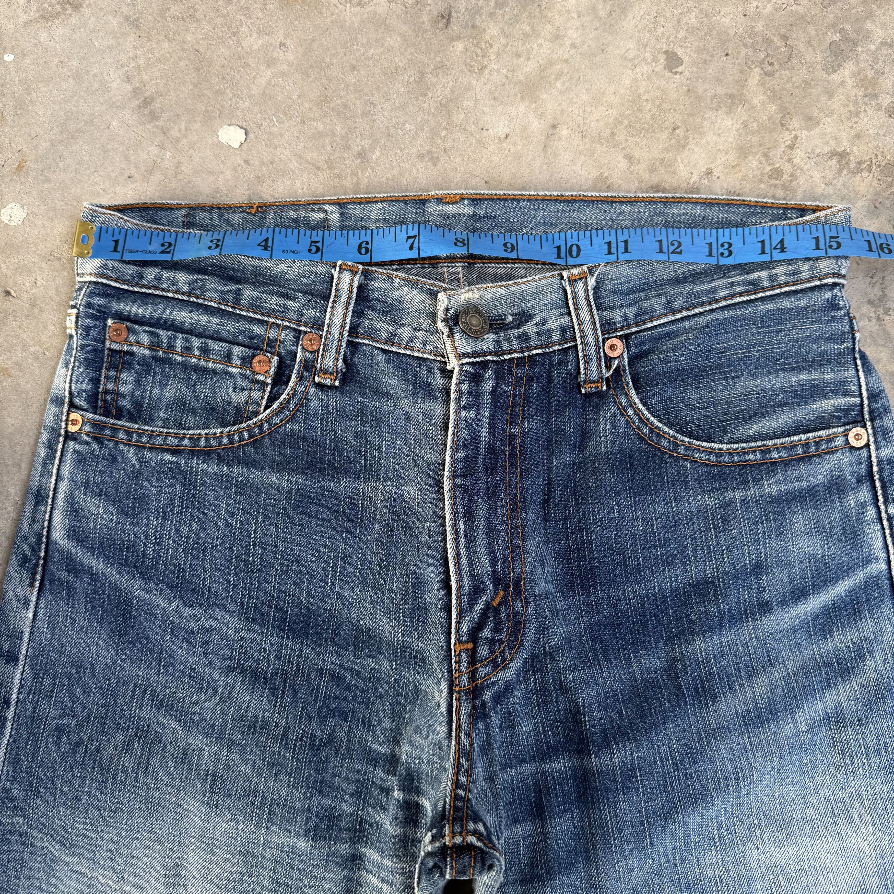 Levi's Vintage Clothing Vintage Levi's 505 Faded Mud washer Denim Jean Size US 31 - 5 Thumbnail