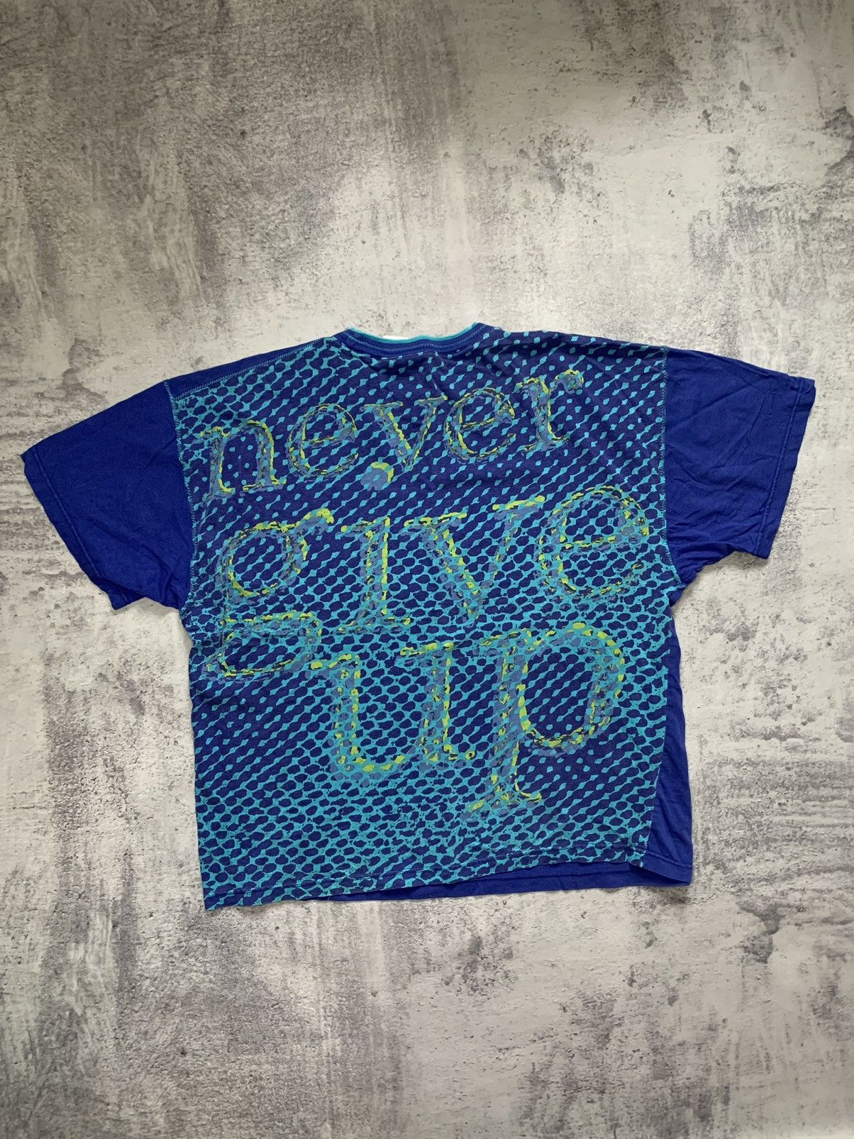 Nike × Vintage Vintage Nike Just Do It AOP Never Give Up T Shirt Size US L / EU 52-54 / 3 - 3 Thumbnail