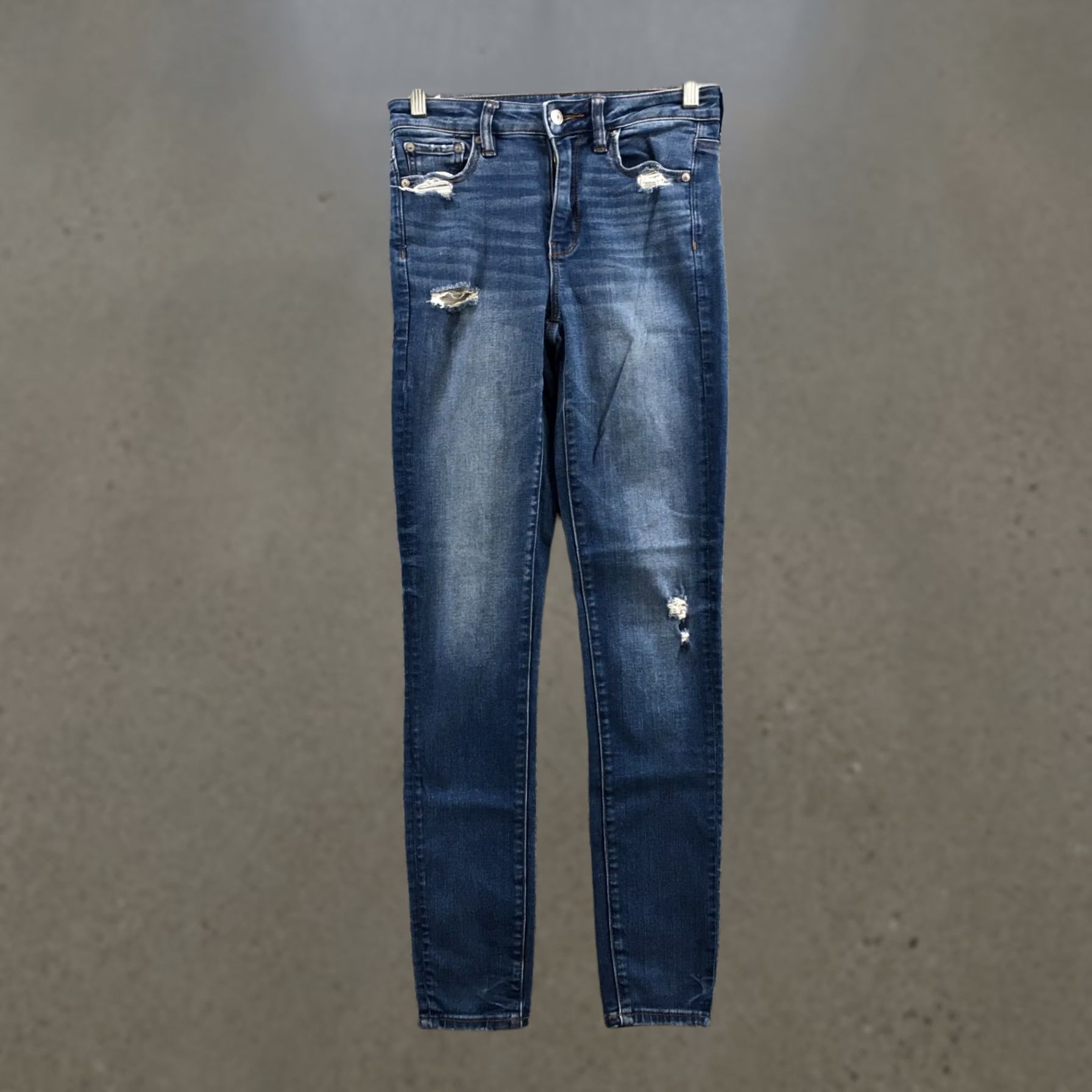 American Eagle Outfitters American Eagle Outfitters Jeans Womens 4 Long Blue Zip Skinny 5-Pocket Denim Slim Cotton Blend Stretch Modern 30 in Inseam Mens? Size 27" / US 4 / IT 40 - 1 Thumbnail