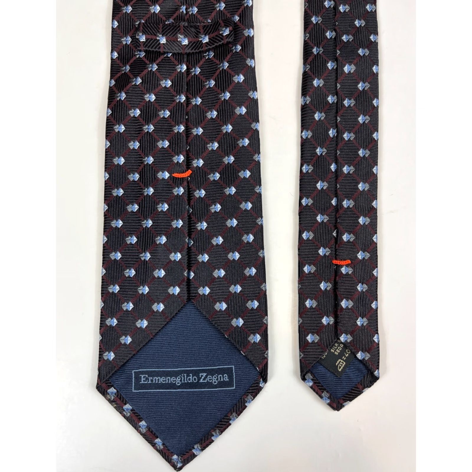 Ermenegildo Zegna VINTAGE Ermenegildo Zegna Mens Luxury Silk Tie Geometric Made in Italy Size ONE SIZE - 6 Thumbnail