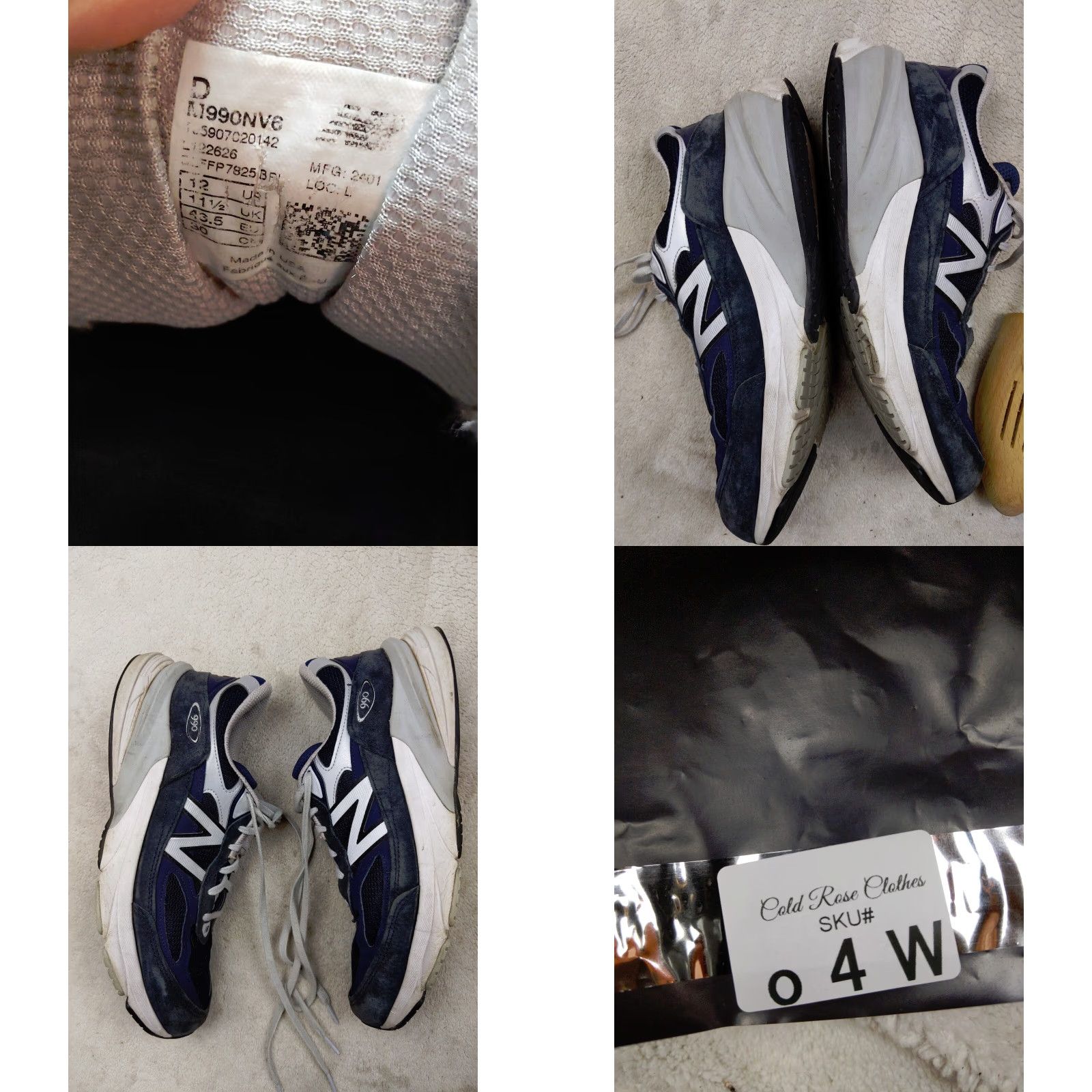 New Balance New Balance Sneaker 990 V6 Fuel Cell Made In USA Mens 12 D 43.5 Navy Blue Size US 12 / EU 45 - 8 Thumbnail