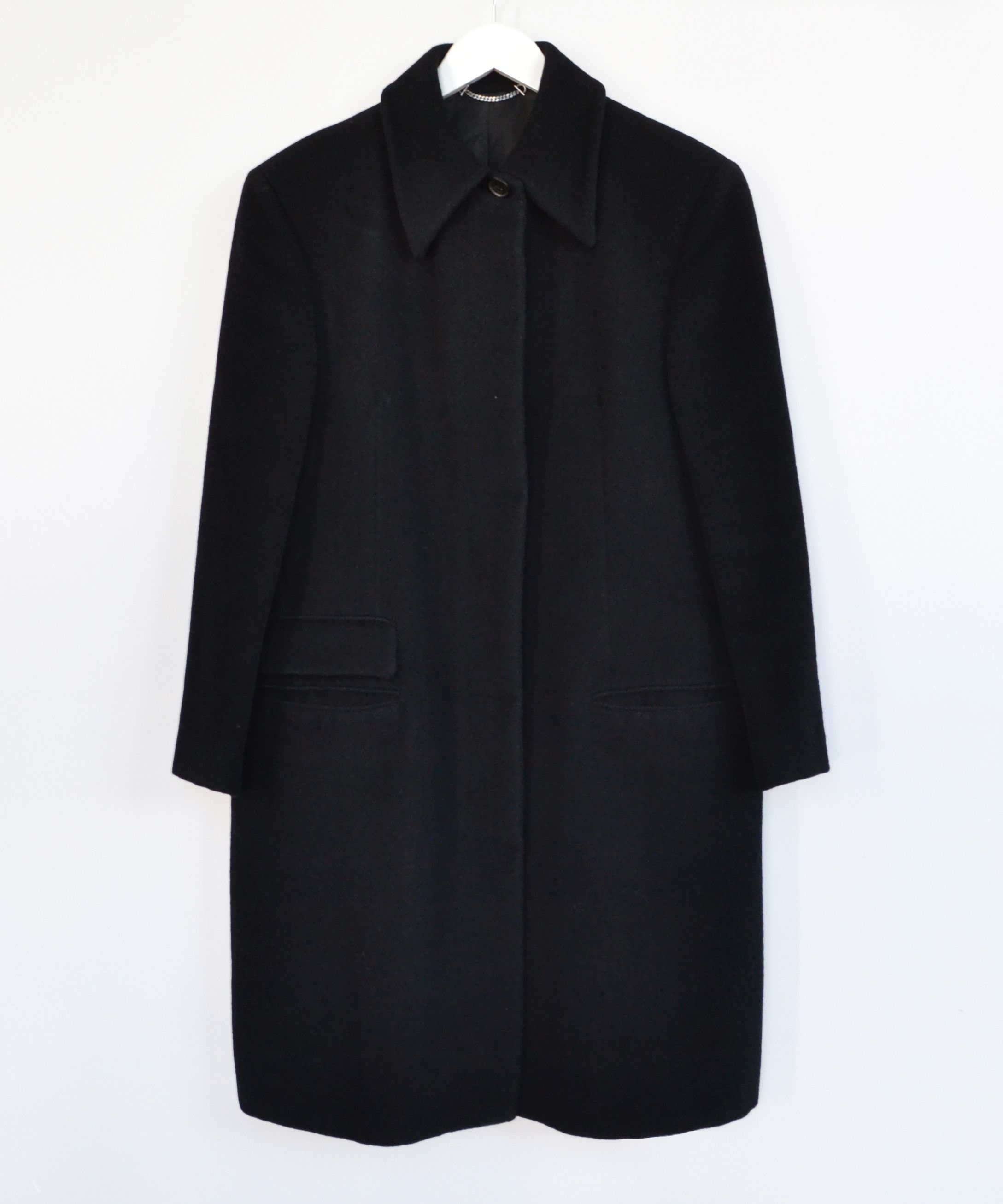 Gucci 🔴 GUCCI Coat Jacket Black Alpaca Wool Vintage Buttons 90s Size L / US 10 / IT 46 - 2 Thumbnail