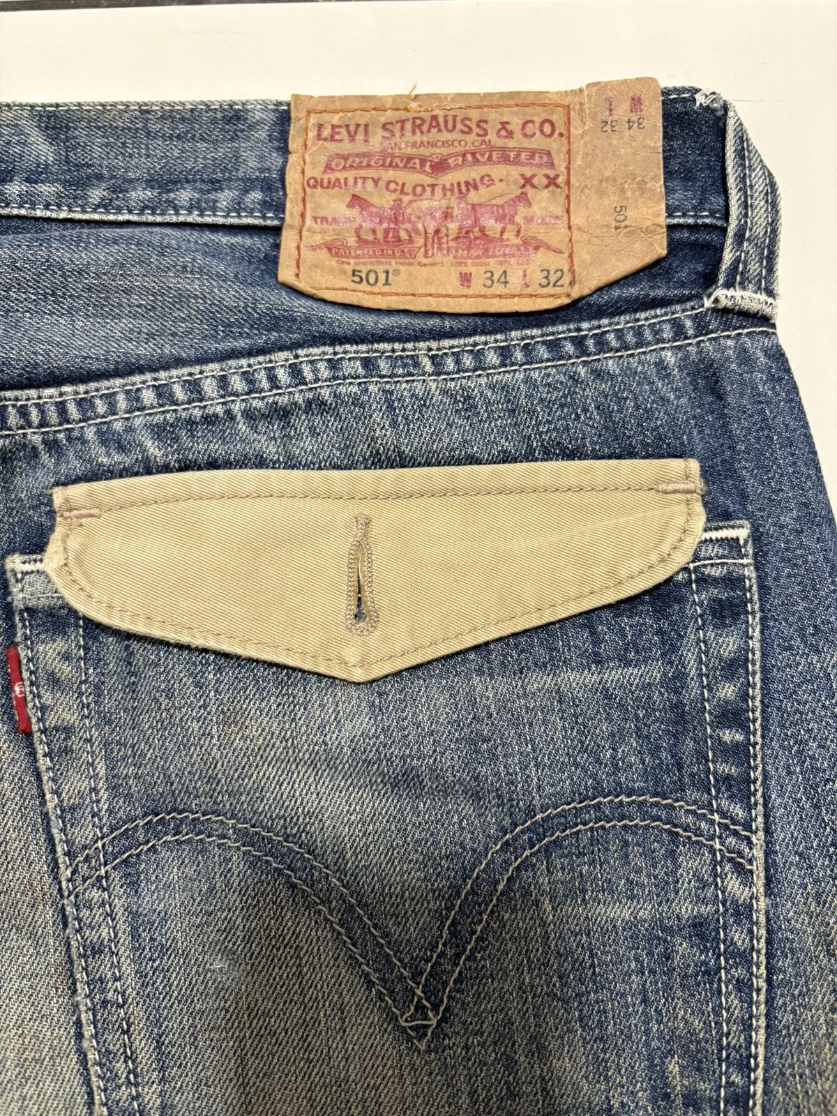Levi's Levi's 501 Heavily Distressed Jeans Denim Size US 35 - 17 Thumbnail