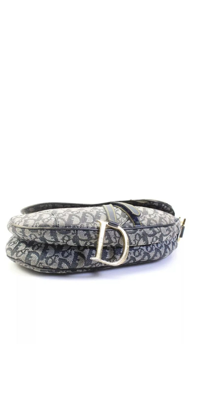 Dior Christian Dior Vintage Oblique Canvas Saddle Bag - Navy Size ONE SIZE - 7 Thumbnail