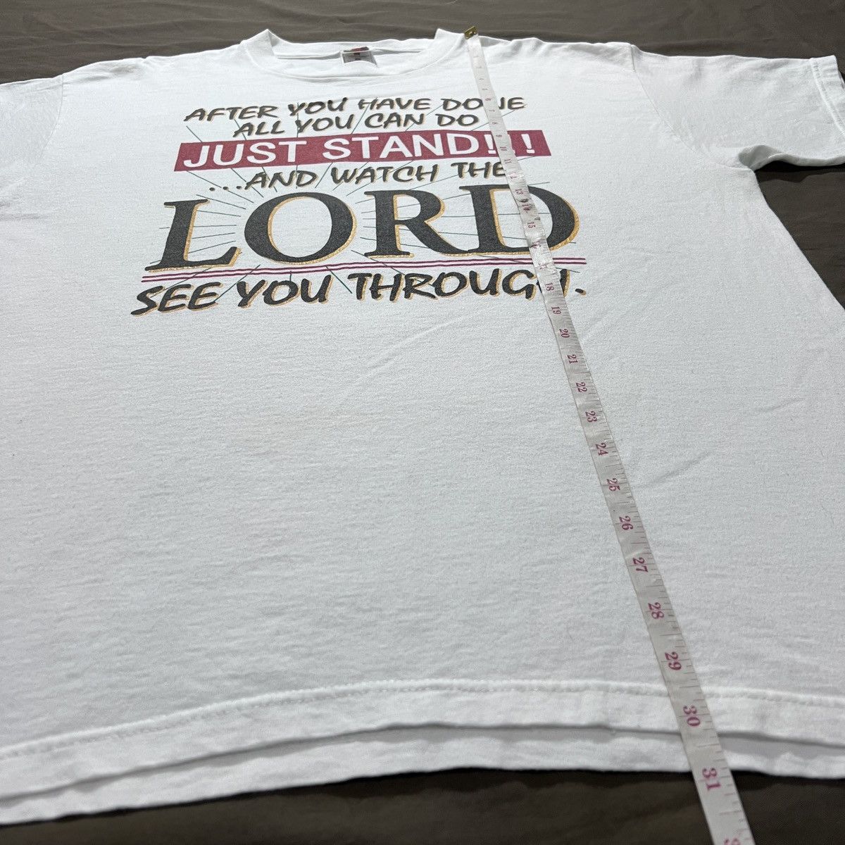 Vintage Vintage Y2K LORD SEE YOU THROUGH.Tee XL God Bible Holy Size US XL / EU 56 / 4 - 7 Thumbnail