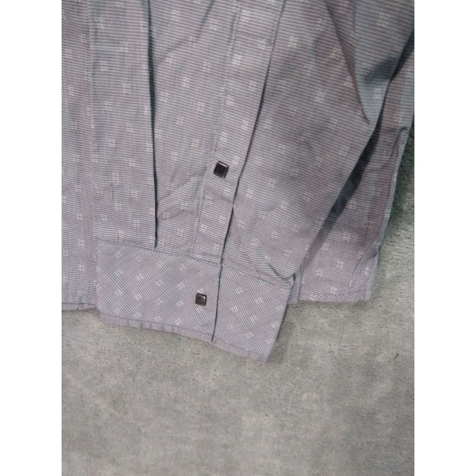 Vintage 7 Diamonds Shirt Mens 2XL Gray Long Sleeve Button Down Cowboy Western Snap Shirt Size US XXL / EU 58 / 5 - 3 Thumbnail