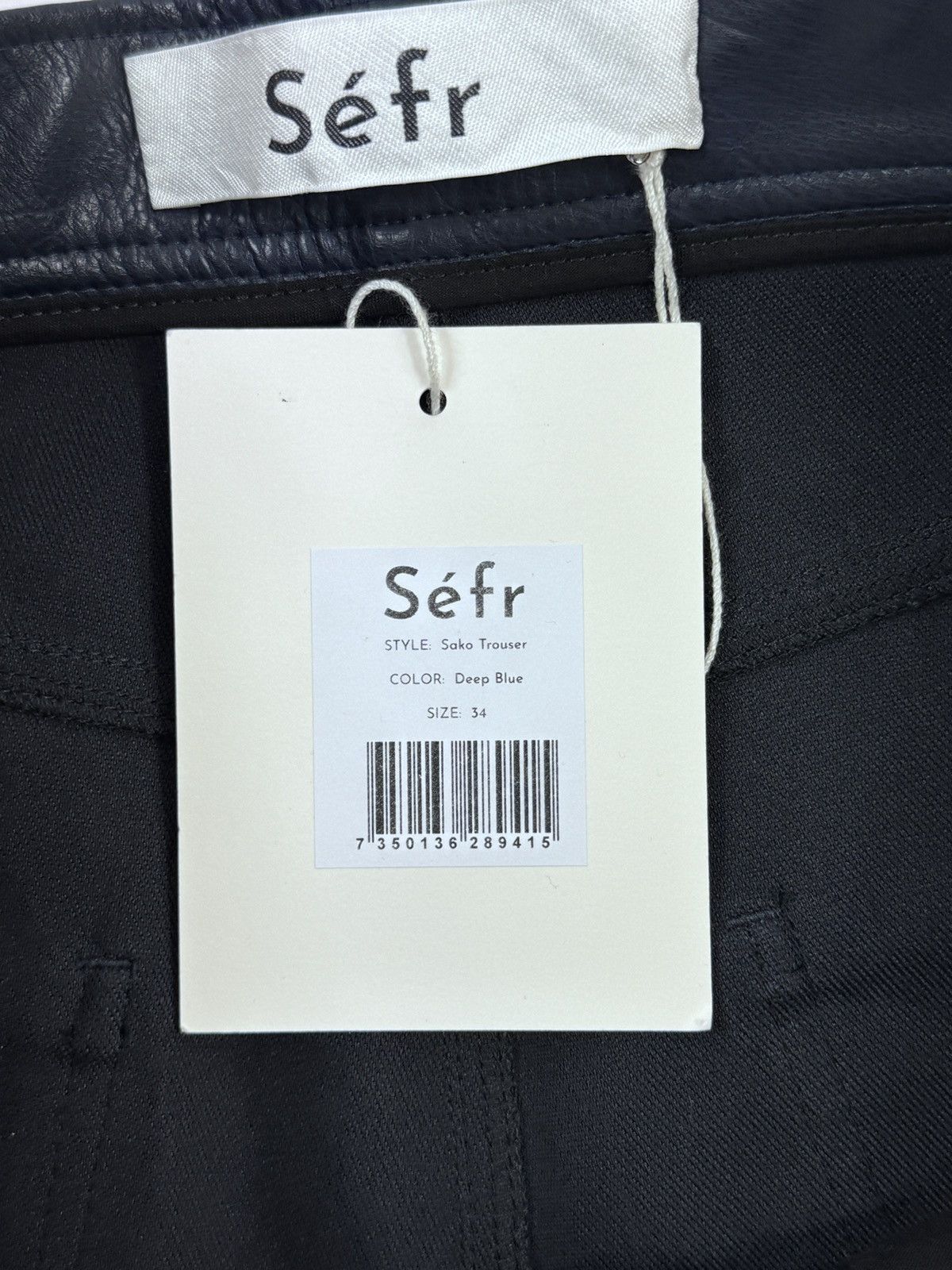 Sefr SAKO STRAIGHT LEG FAUX LEATHER TROUSERS Size US 34 / EU 50 - 5 Thumbnail