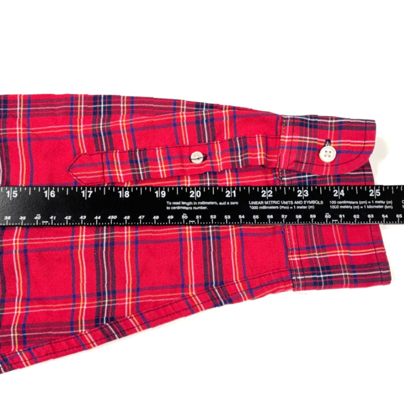 Vintage Preppy Red Plaid Button-Down Shirt Adult XL Ivy League Classic Easy Care Size US XL / EU 56 / 4 - 7 Thumbnail