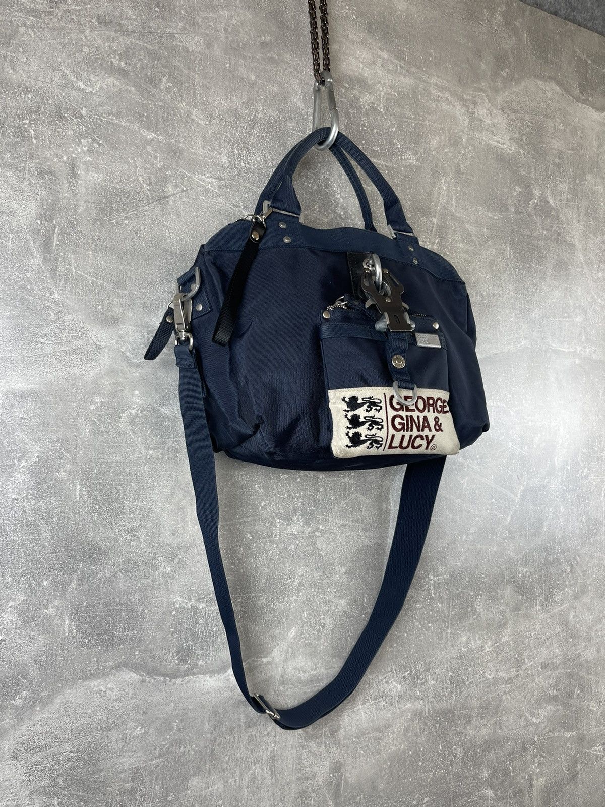 George Gina & Lucy George Gina & Lucy Miss Perfect Blue Nylon Shoulder Tote Bag Size ONE SIZE - 3 Thumbnail