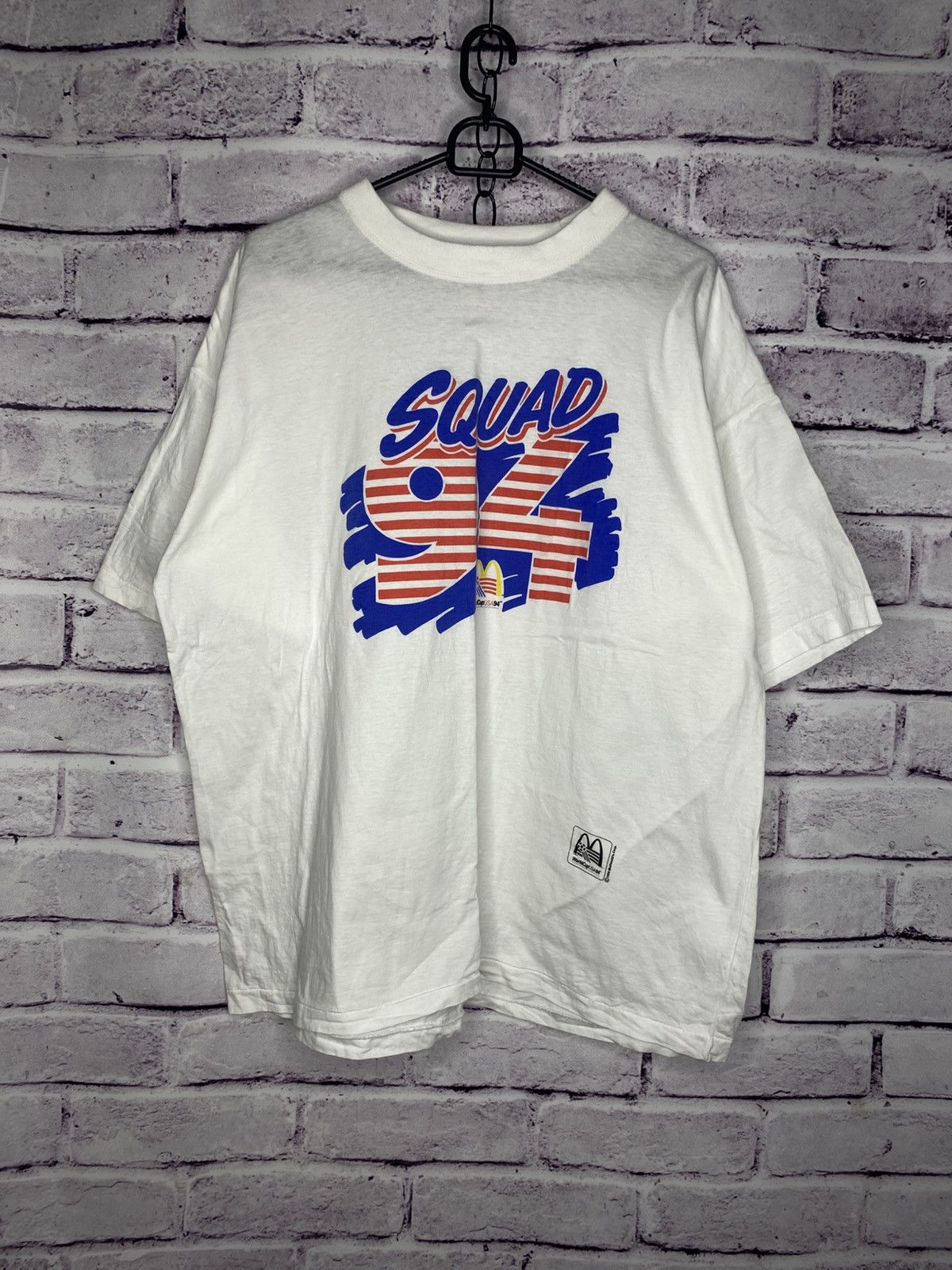 Other Vintage Retro 1993/94 Squad World Cup USA McDonalds T-Shirt Size US XL / EU 56 / 4 - 1 Thumbnail
