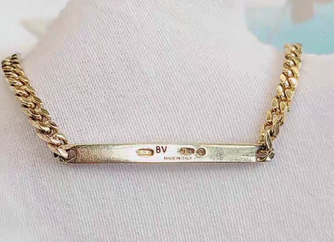 Bottega Veneta Sz M Bottega Veneta Golden Bracelet-2508 Size ONE SIZE - 5 Thumbnail