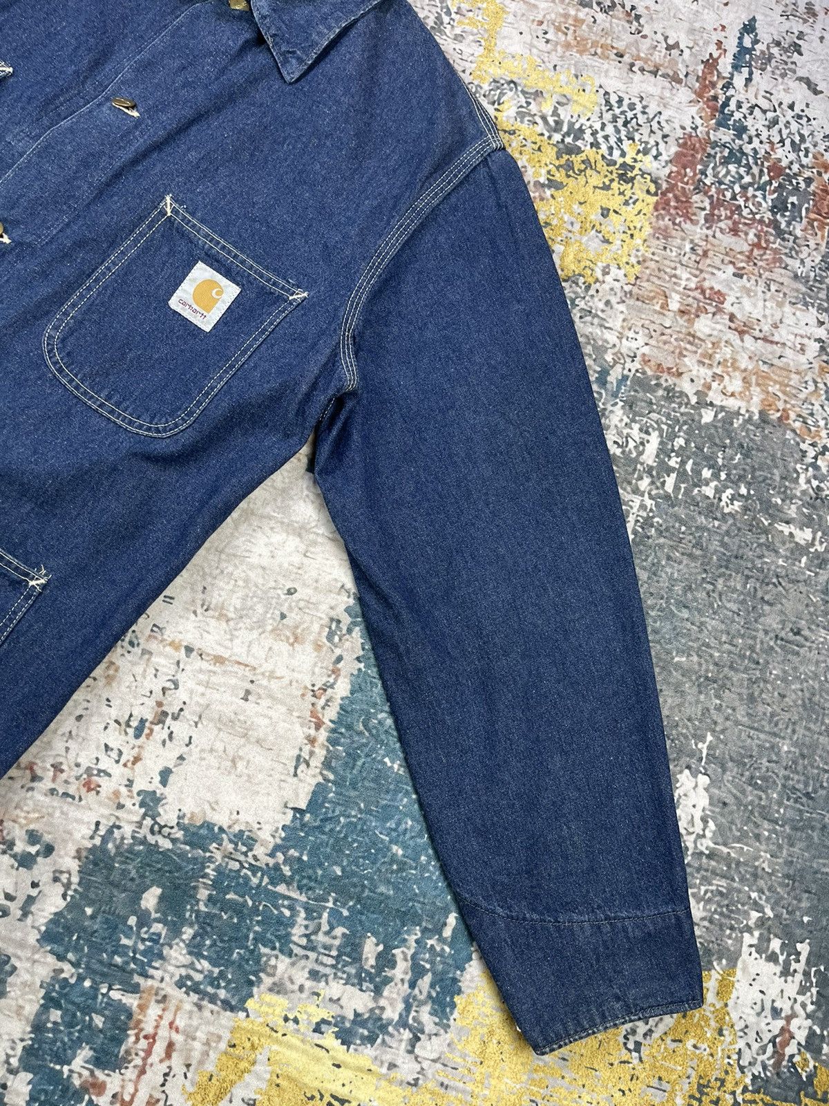 Carhartt Vtg 90s Carhartt Denim 5 Pocket Denim Chore Jackets Size US M / EU 48-50 / 2 - 5 Thumbnail