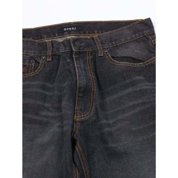 Gucci Vintage Gucci Faded Spell Out Wide Leg Denim Jeans Size US 34 / EU 50 - 3 Thumbnail