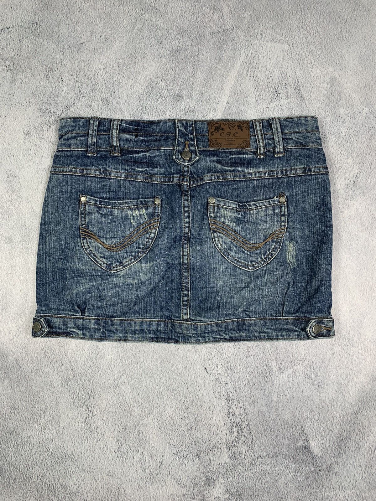 Japanese Brand × Vintage Vintage Y2K denim mini skirt streetwear style size 32 Size 32" / US 10 / IT 46 - 4 Thumbnail