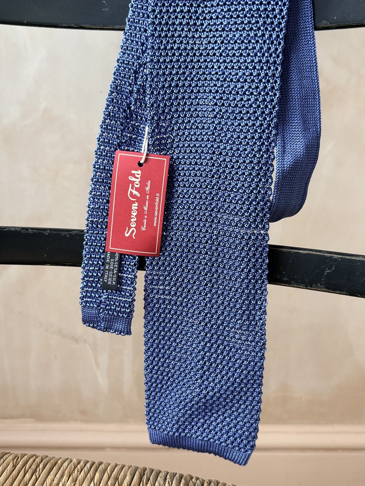 Vintage Vintage Italian Brand SevenFold Handmade Silk Tie Size ONE SIZE - 2 Thumbnail