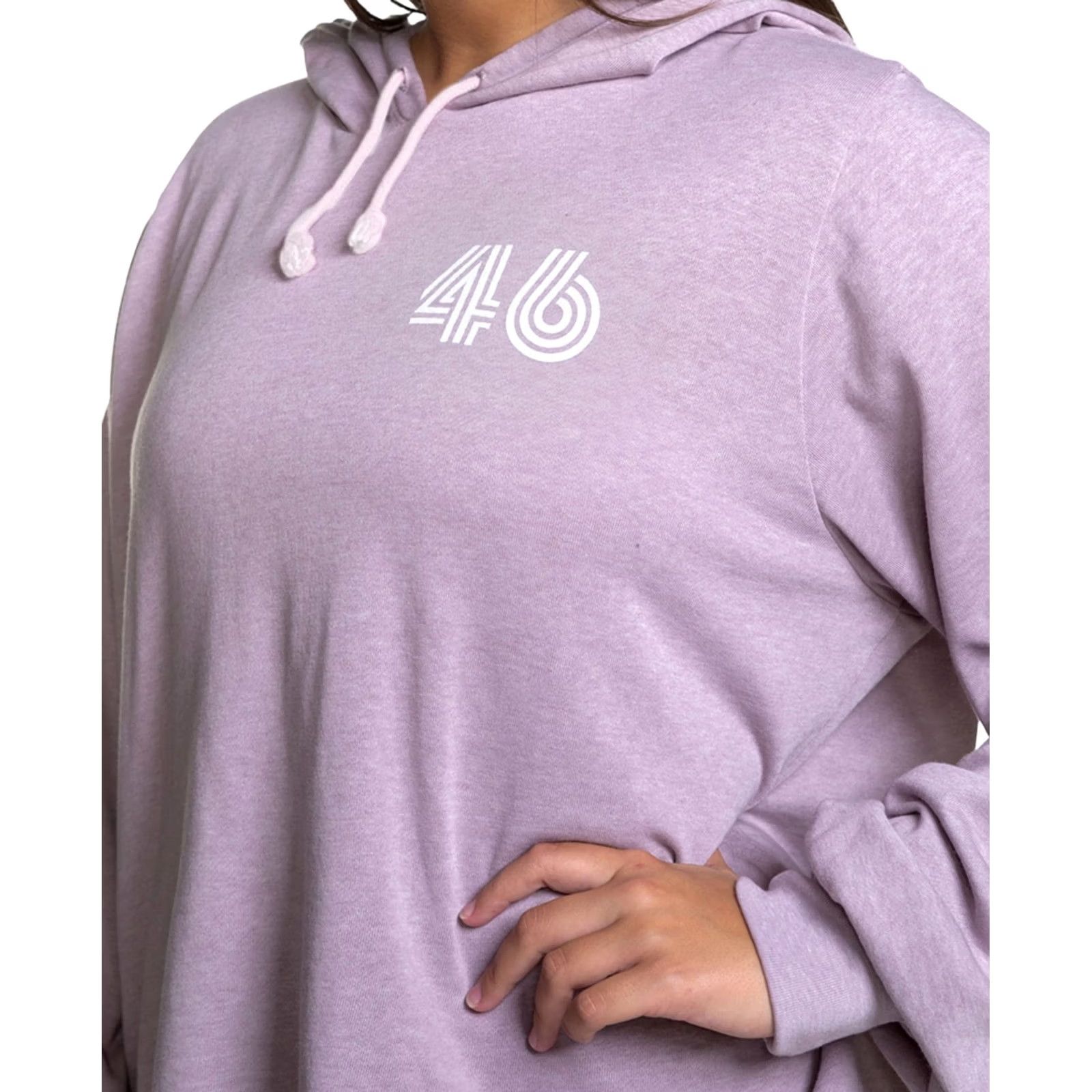 Soffe Soffe Hoodie Women's 2X Plus Size Crop Crew Neck Knit Cotton Blend Purple Chalk Vintage Theme Athleisure Modern Hoodie Size XXL / US 16-18 / IT 52-54 - 3 Thumbnail