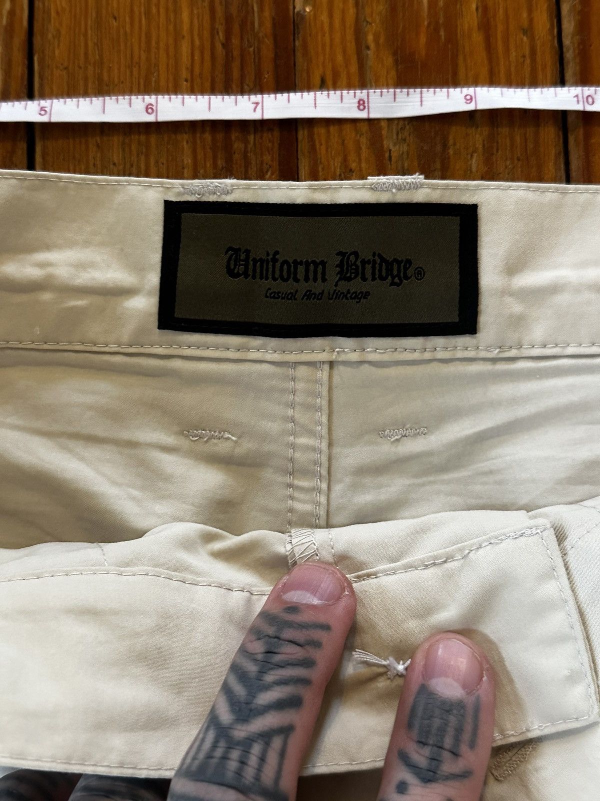 Uniform Bridge UNIFORM BRIDGE White Wide-Leg Trousers Size: 34 (tagged) Size US 30 / EU 46 - 4 Thumbnail