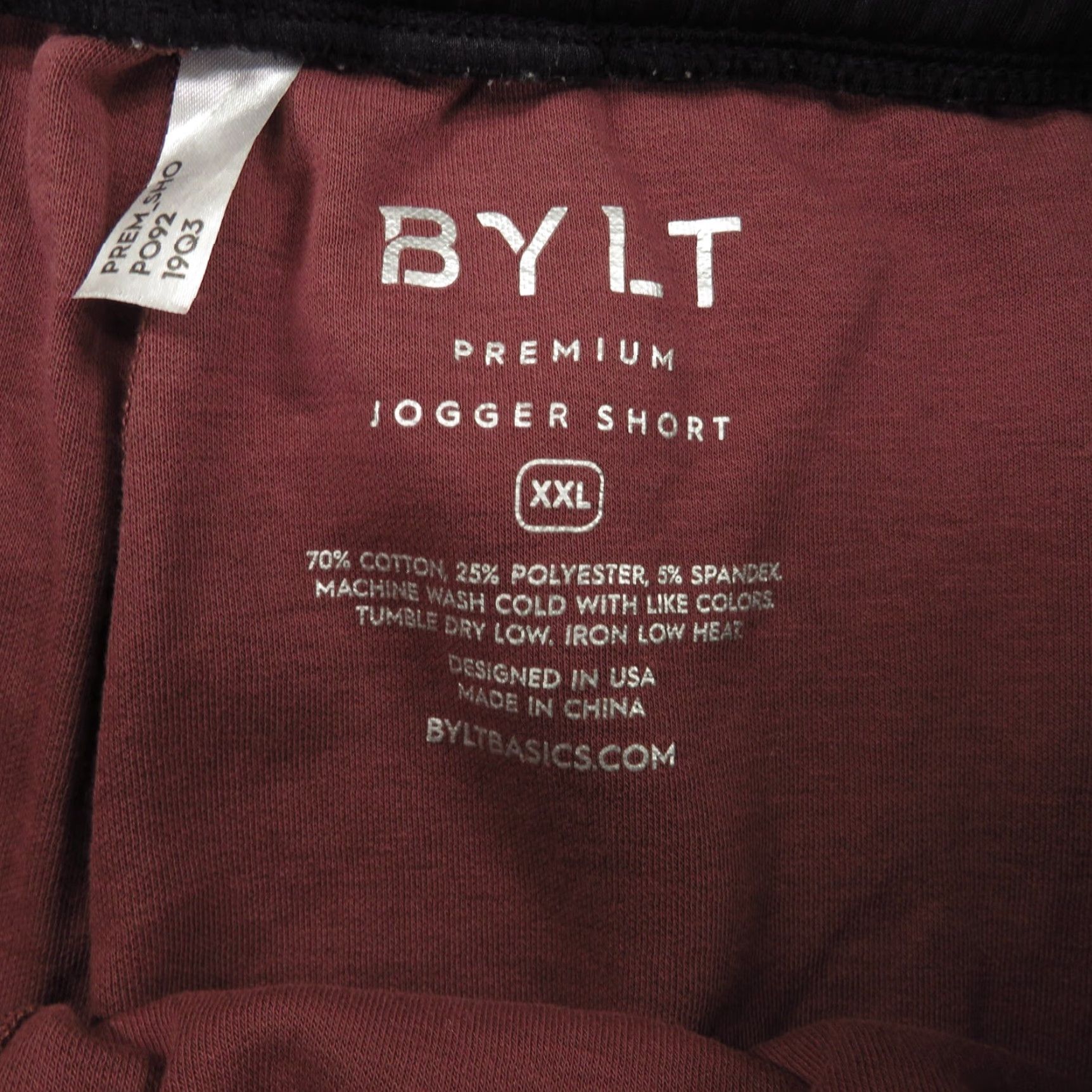 Vintage BYLT Shorts Men XXL Burgundy Premium Jogger Sweat 13" Training Shorts - 2XL, Red, Regular Size US 39 - 6 Thumbnail